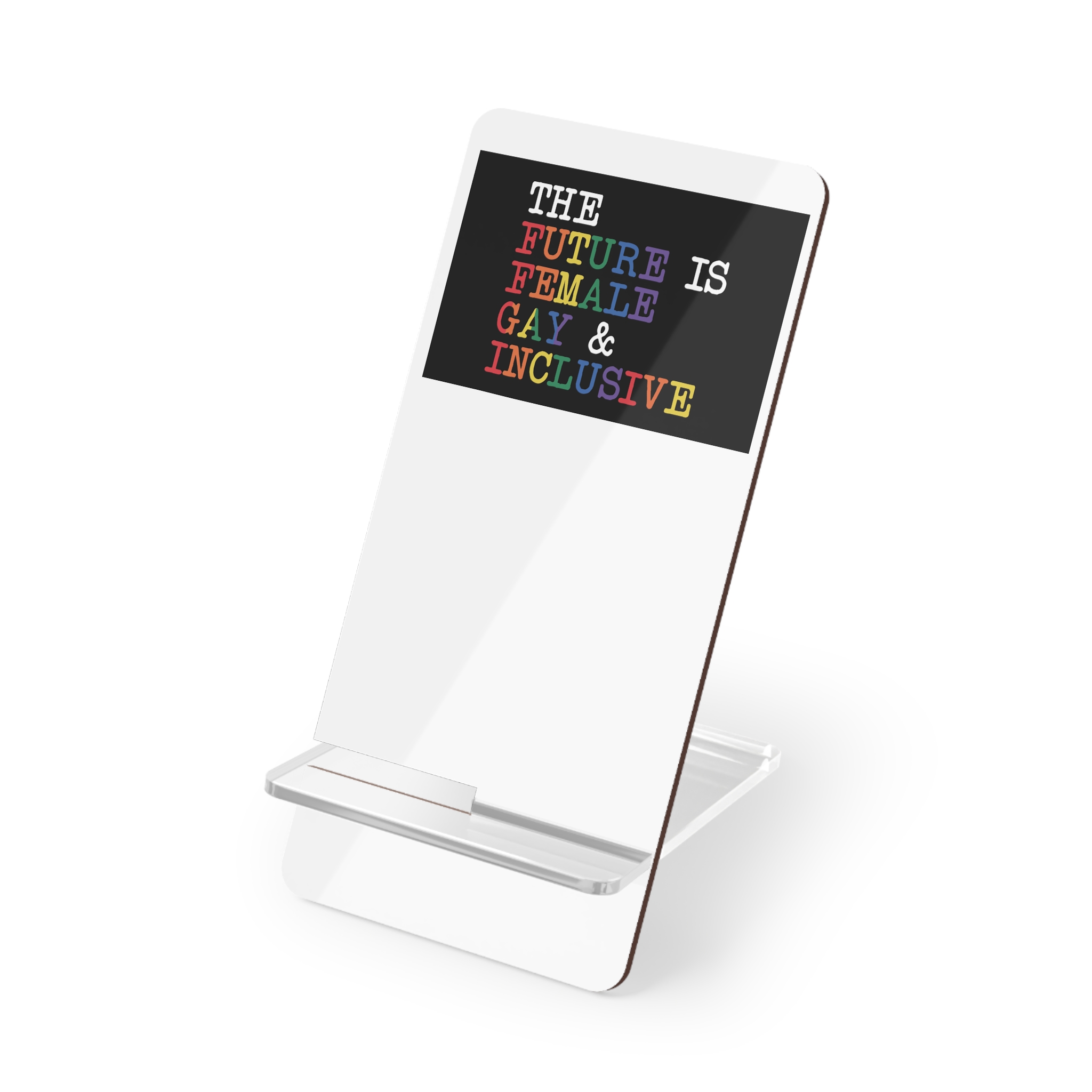 Colorful Text That Says Future Women Is Breastfeeding Mobile Display Stand For Smartphones