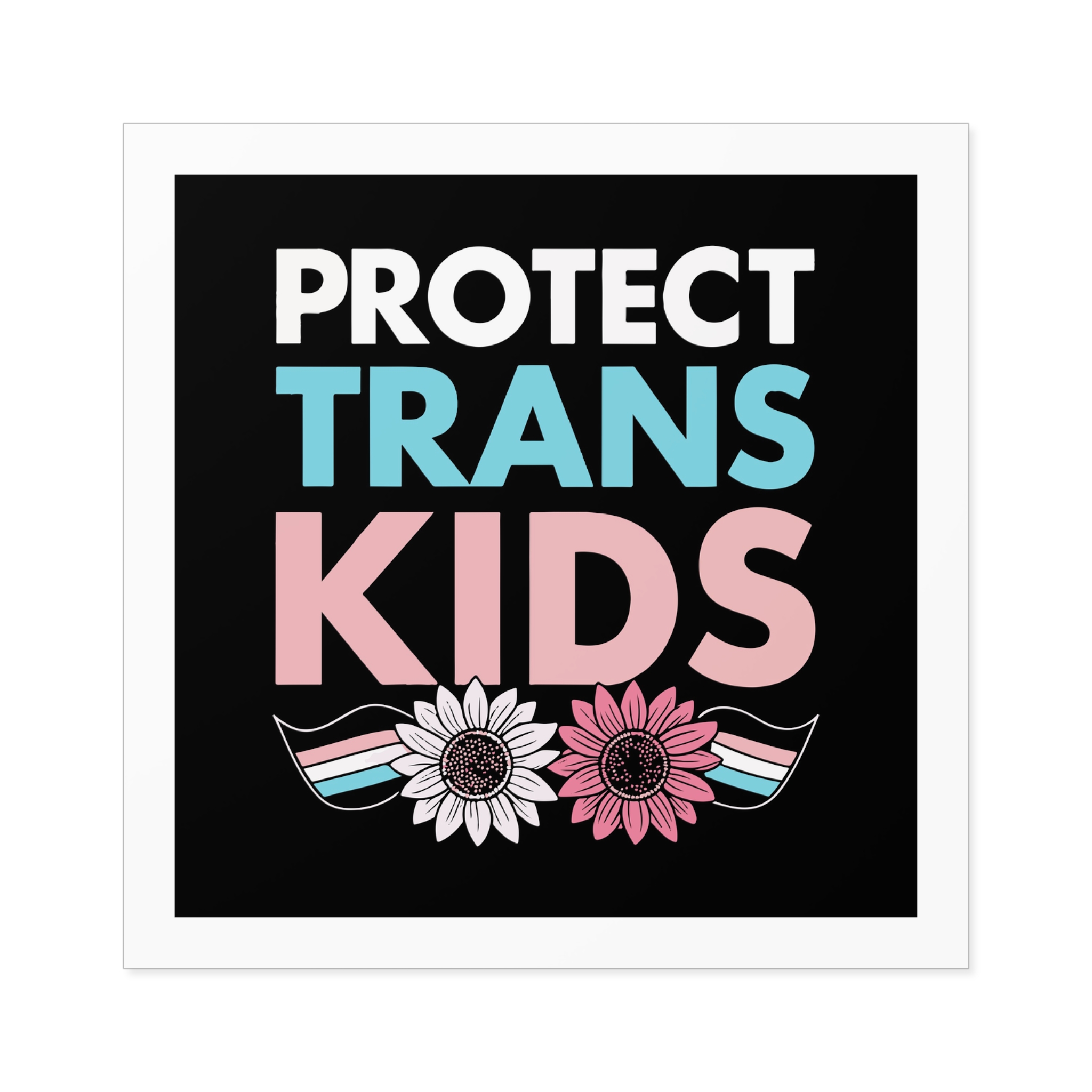Protect Trans Kids(1) Laminate Stickers Square - Image 45