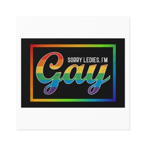 Pride Gay Rainbow Typography Vector Premium T Shirt(3) Laminate Stickers Square