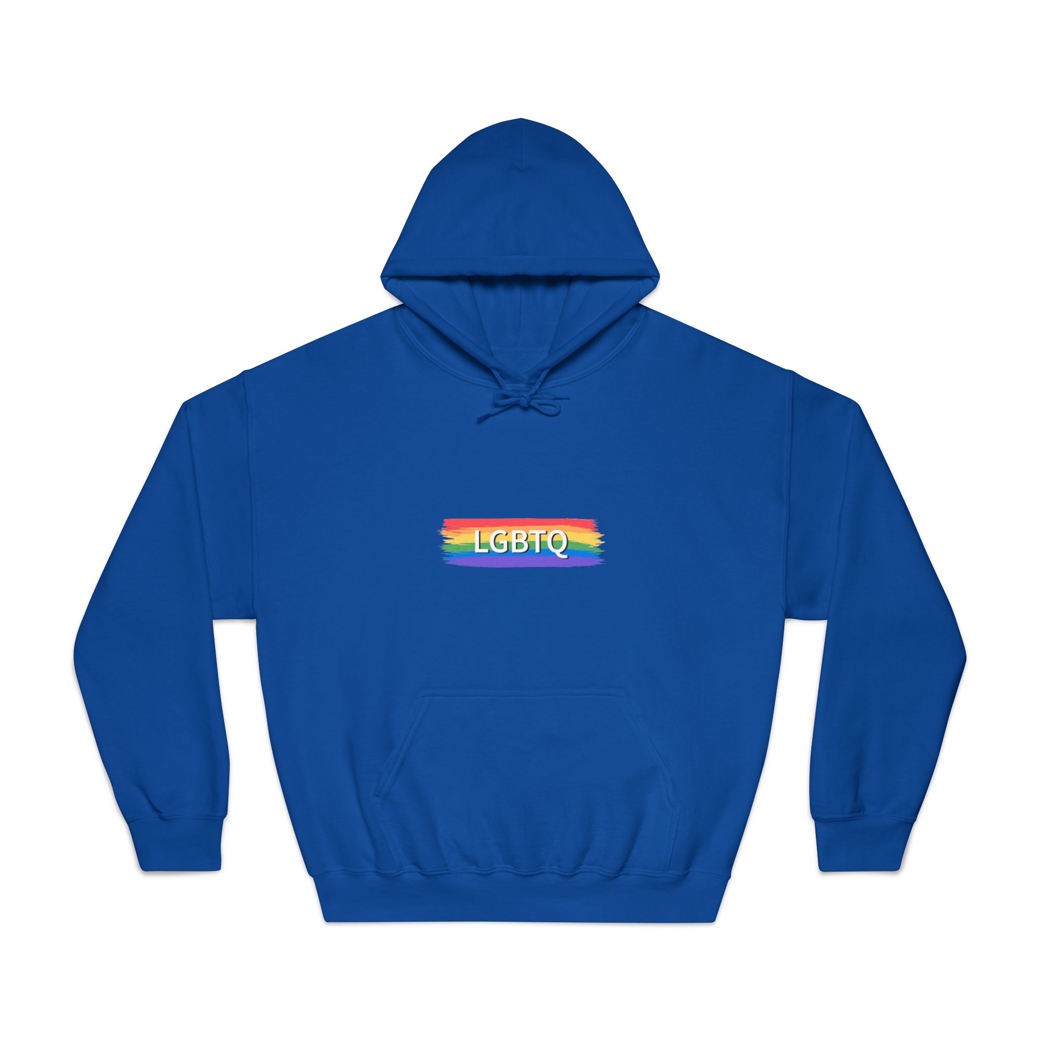 Lgbtq Rainbow Flag Pride Month June Colorful Brush Stroke Lgbtq Flag Vector Illustration Unisex Dryblend Hooded Sweatshirt - Image 25