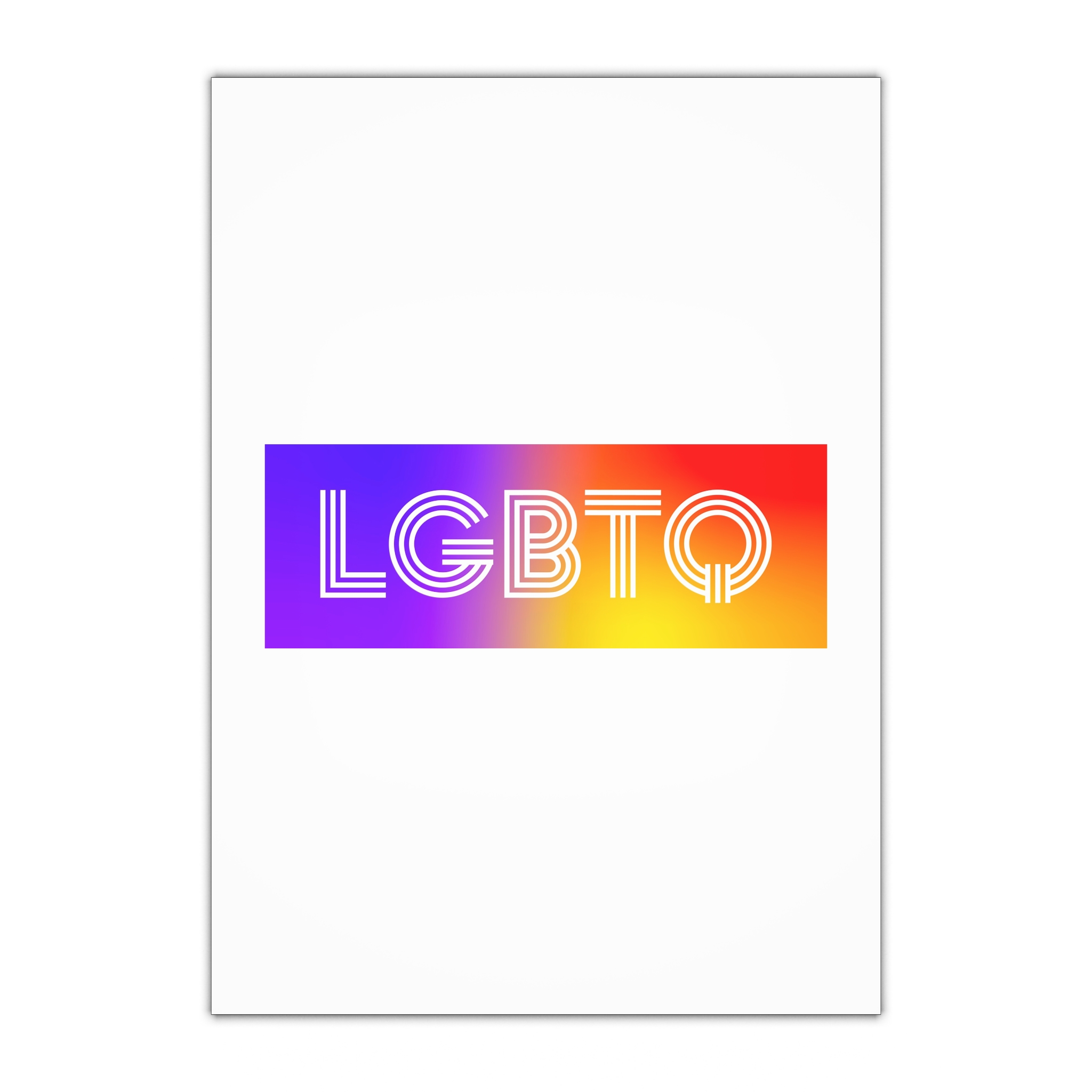 Lgbtq Typography With Rainbow Gradient Background Colorful Vibrant Pride Concept Poster Banner Gift Wrapping Paper Sheets 1pc