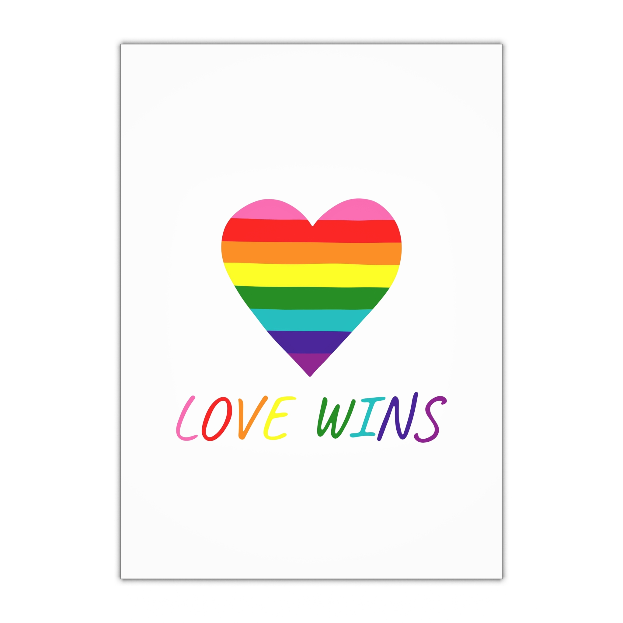 Colorful Heart Shape Genderqueer Pride Flag Happy Pride Day Lgbtqia Community Pride Month Vector Hand Drawn Doodle Posters Stickers Logo Cards Gift Wrapping Paper Sheets 1pc