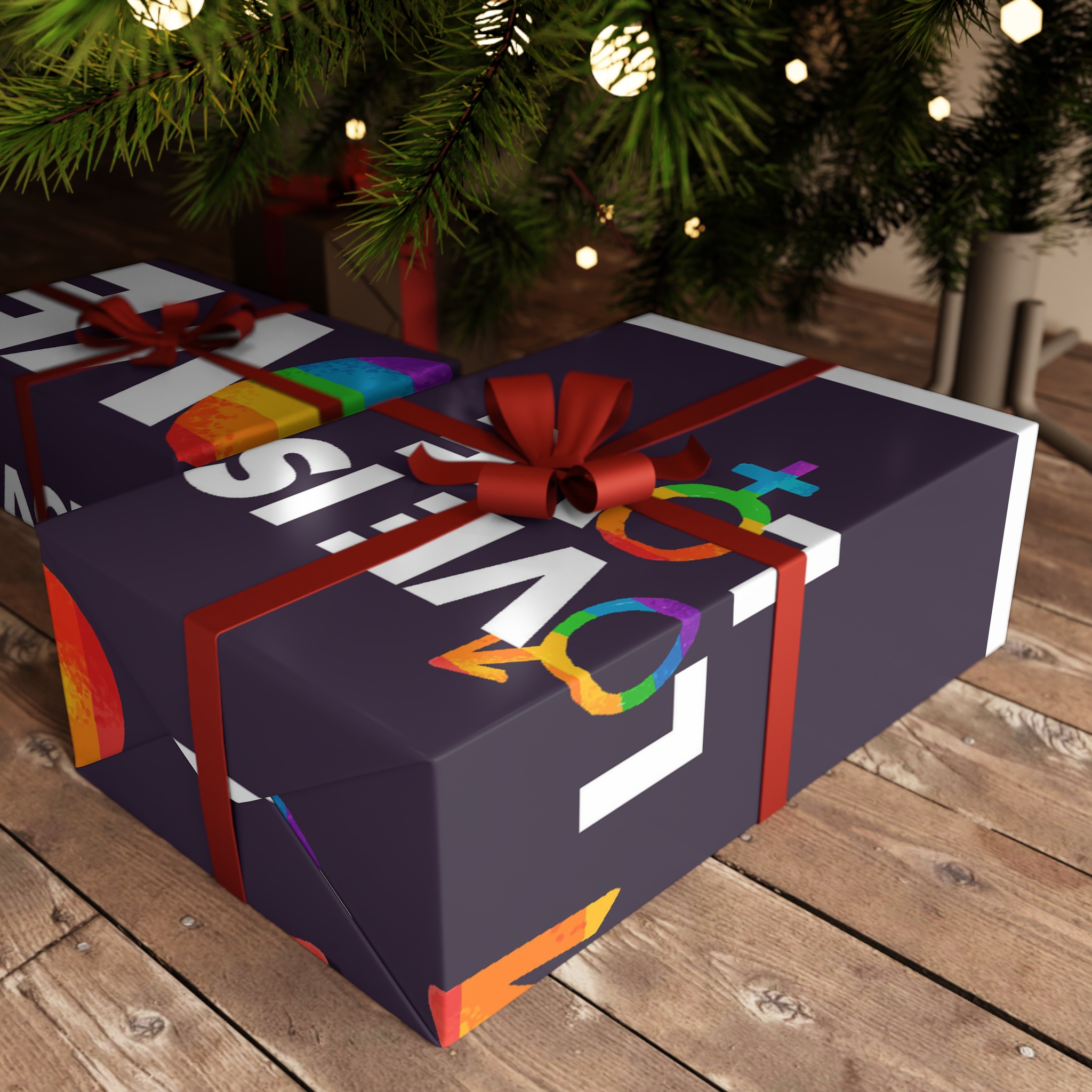 Colorful Pride Day Labels Gift Wrapping Paper Sheets 1pc - Image 6