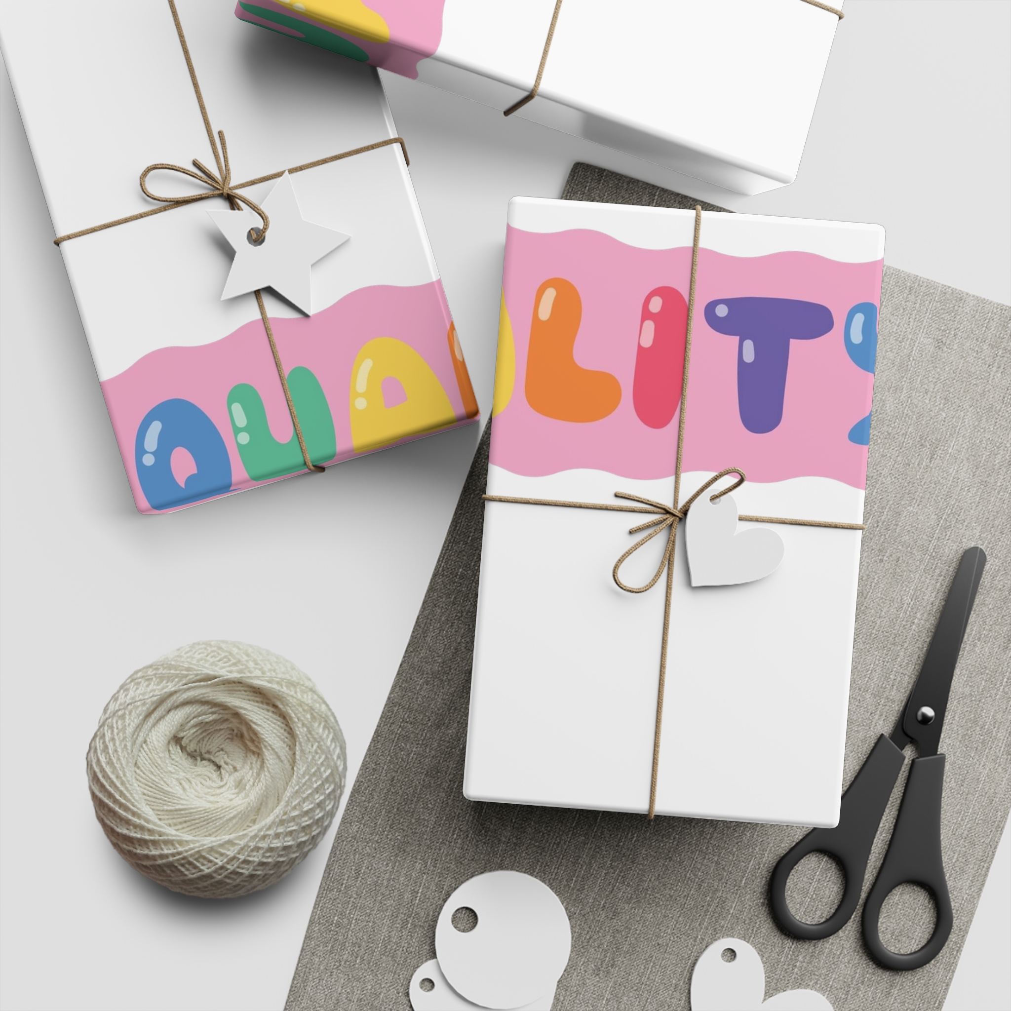 Lgbt Sticker Pack White Background Lgbtq Set Symbol Lgbt Pride Community Rainbow Elements Vector Hand Draw Illustration Hand Drawn Lettering Copia Gift Wrapping Paper Sheets 1pc - Image 2
