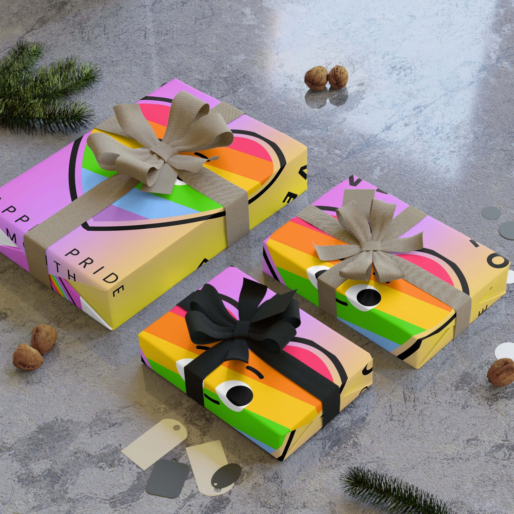 Free Vector Colorful Pride Month Gift Wrapping Paper Rolls 1pc - Image 4