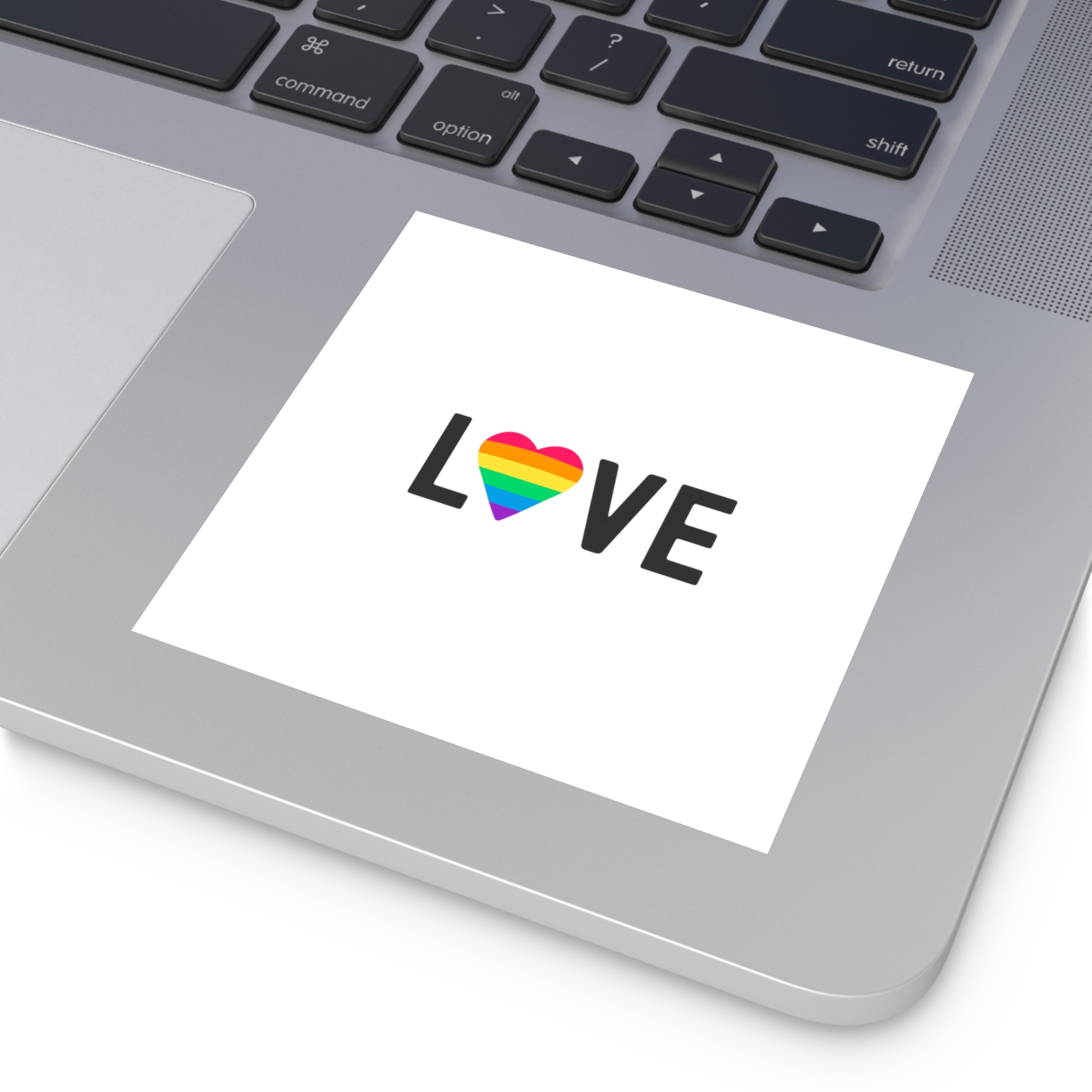 Love Lgbt Rainbow Heart Diversity Love Flag Flat Vector Illustration Laminate Stickers Square - Image 19