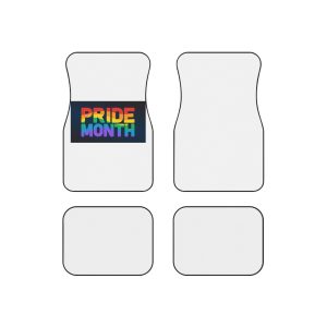 Lgbt Pride Rainbow Flag Lettering Banner Poster Social Media Pride Calligraphy With Car Mats Set Of 4