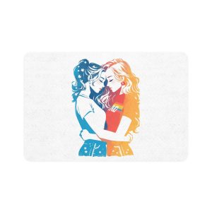 Lesbian Pride Parade Banner Pet Food Mat 12x18