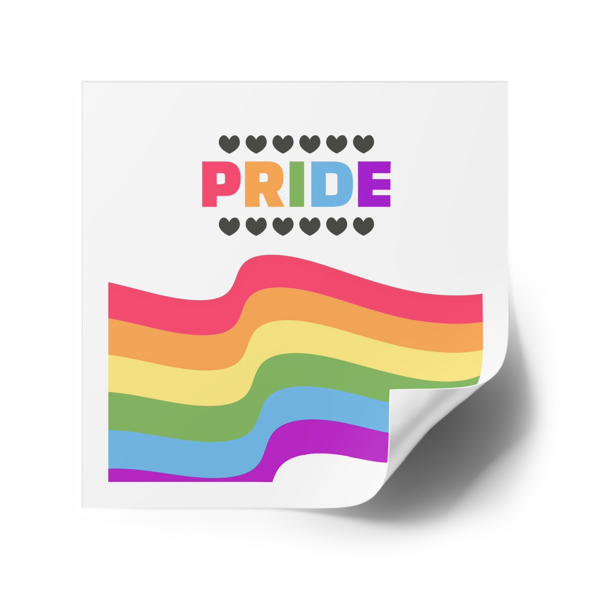 Pride Background With Flag Lgbtq Pride Laminate Stickers Square - Image 34