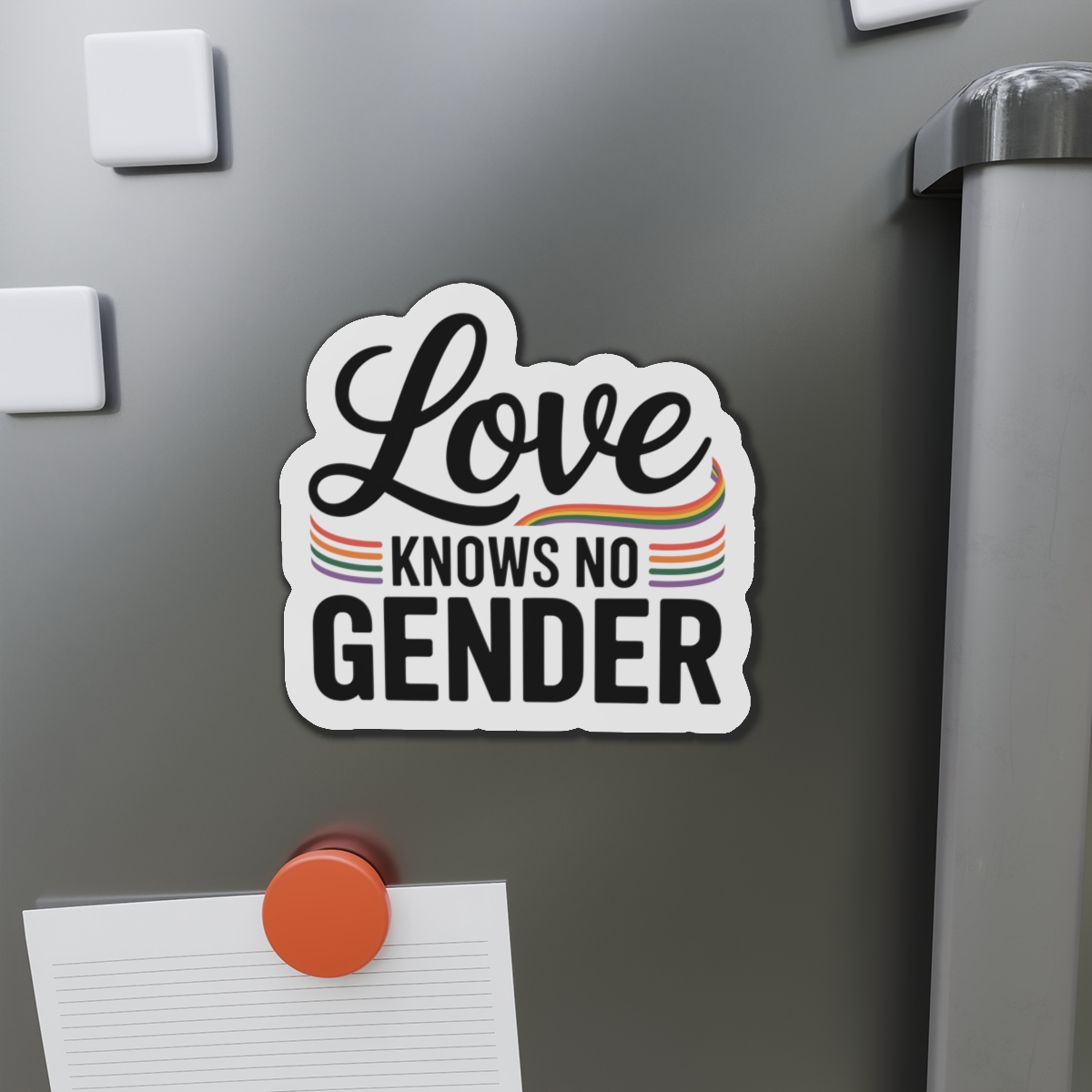 Love Knows No Gender T Shirt Design Isolated White Background 2 Die Cut Magnets - Image 14
