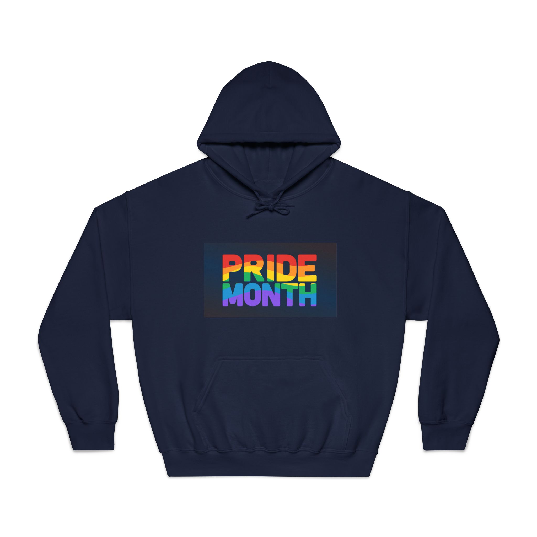 Lgbt Pride Rainbow Flag Lettering Banner Poster Social Media Pride Calligraphy With Unisex Dryblend Hooded Sweatshirt - Image 29
