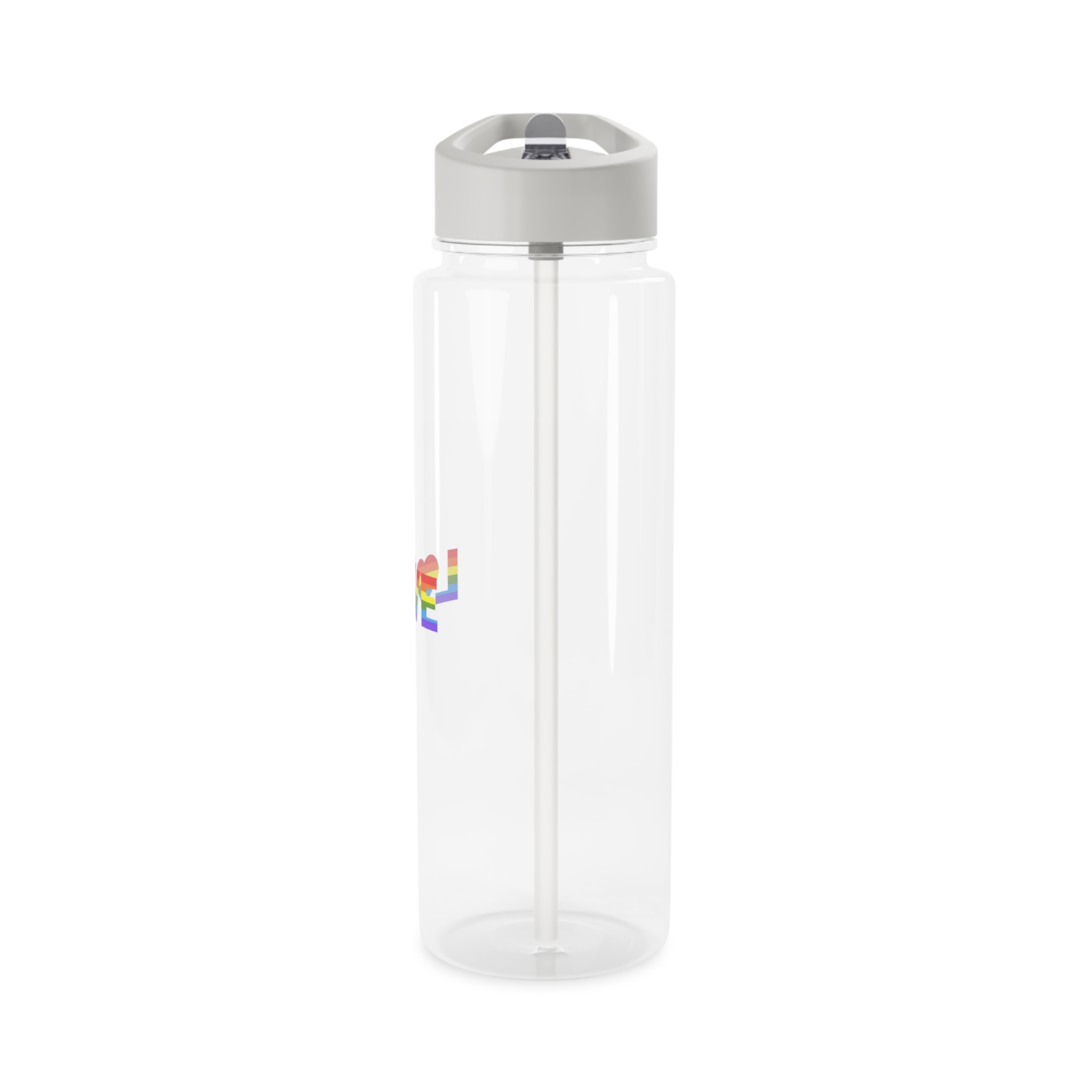 Love With Heart Rainbow Heart Shape Lgbtq Flag White Background Pride Month Tritan Water Bottle - Image 7