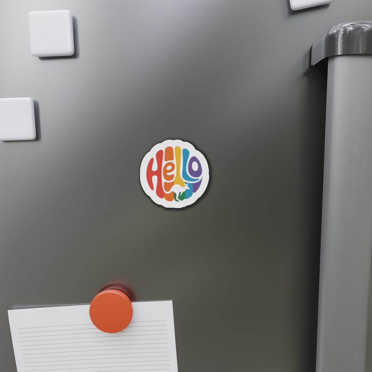 Hello Multicolor Logo Die Cut Magnets - Image 8