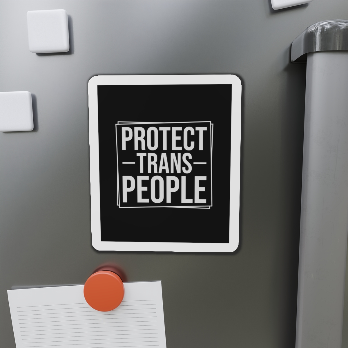 Feminism Tshirt Design Feminist Shirt Protect Trans People Die Cut Magnets - Image 14