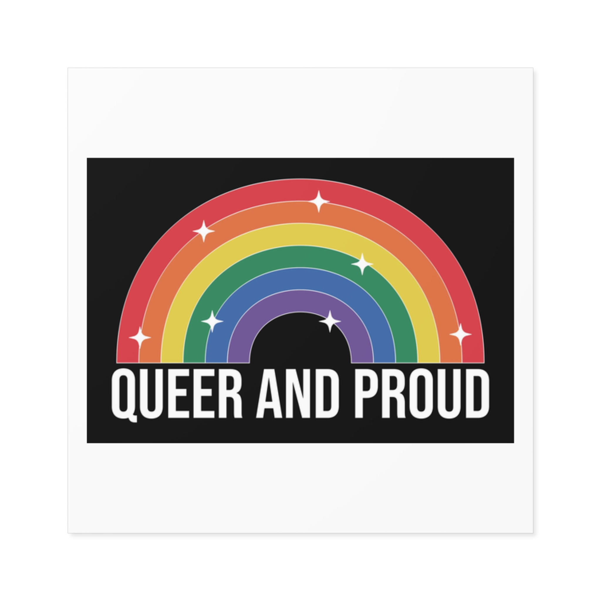 Pride Lgbtq Gay Typography Vector Tshirt Design(3) Laminate Stickers Square - Image 9