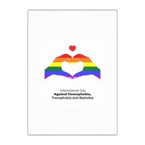 Vector Illustration International Day Against Homophobia Transphobia Biphobia Gift Wrapping Paper Sheets 1pc