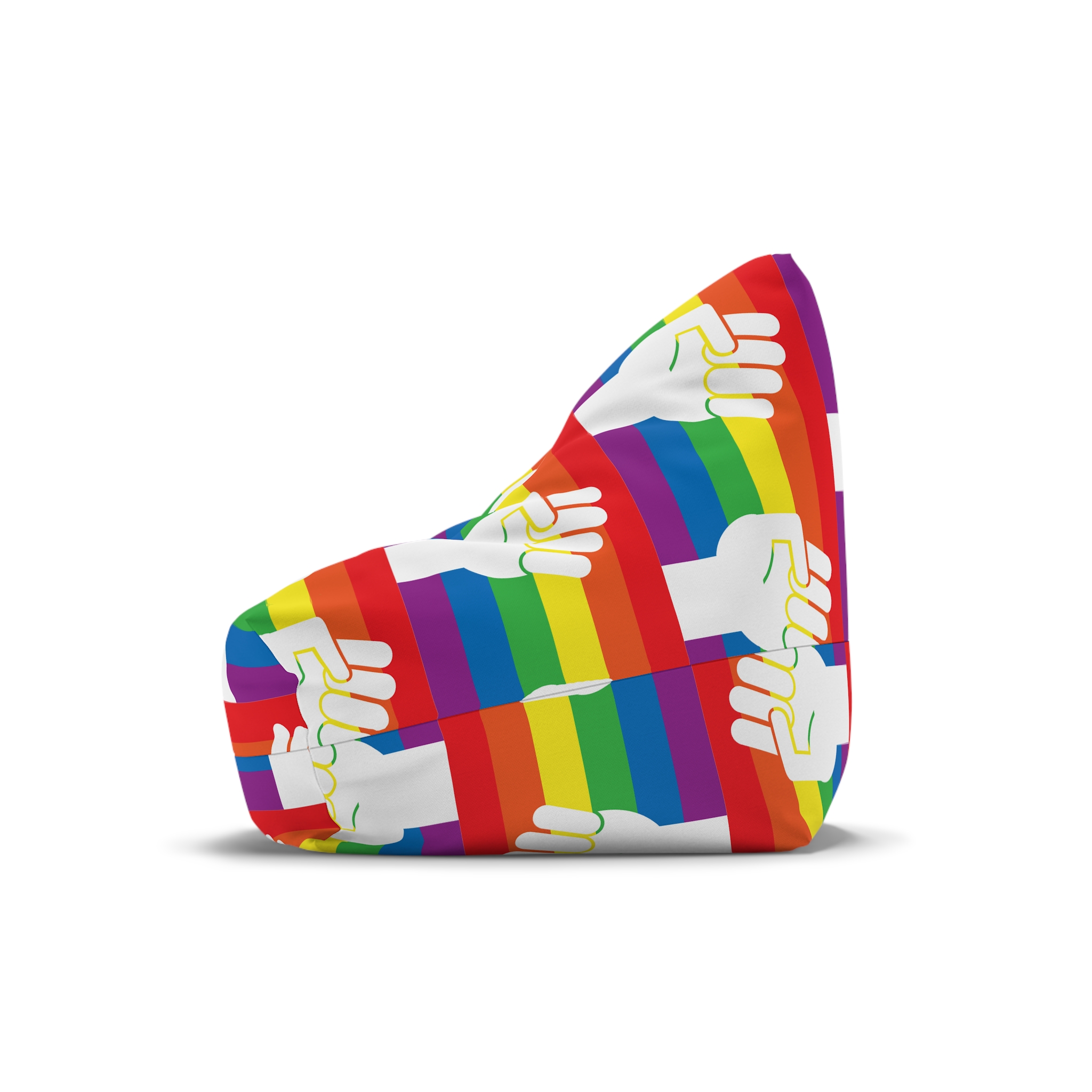 Lgbt Hand Flat Bean Bag Chair Cover - Image 4