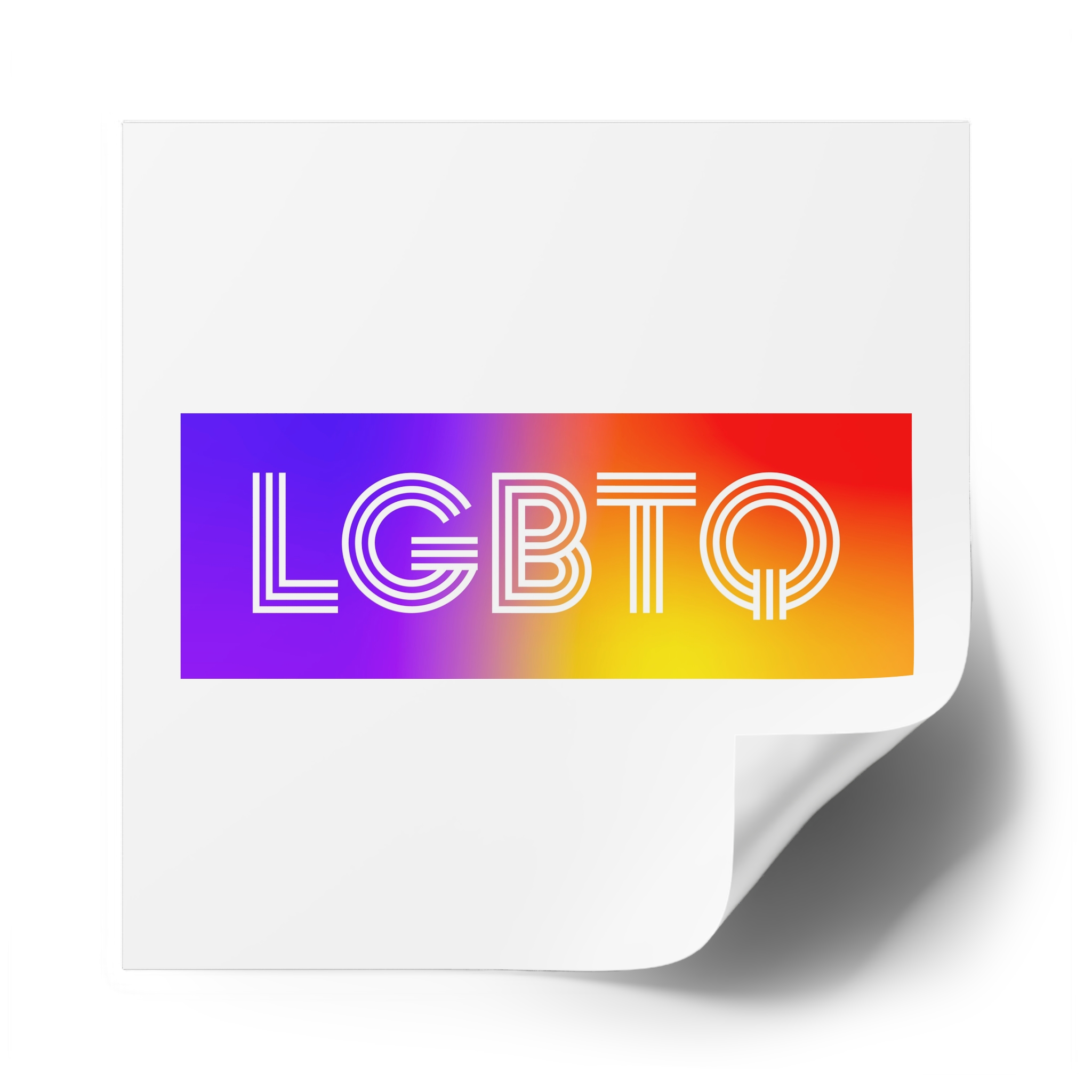 Lgbtq Typography With Rainbow Gradient Background Colorful Vibrant Pride Concept Poster Banner Laminate Stickers Square - Image 78