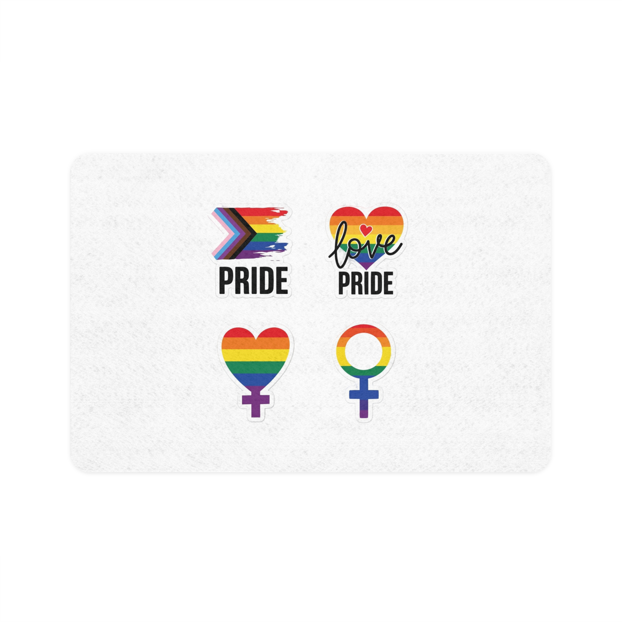 Celebrate Diversity Inclusion With Pride Symbols Rainbow Designs Pet Food Mat 12x18