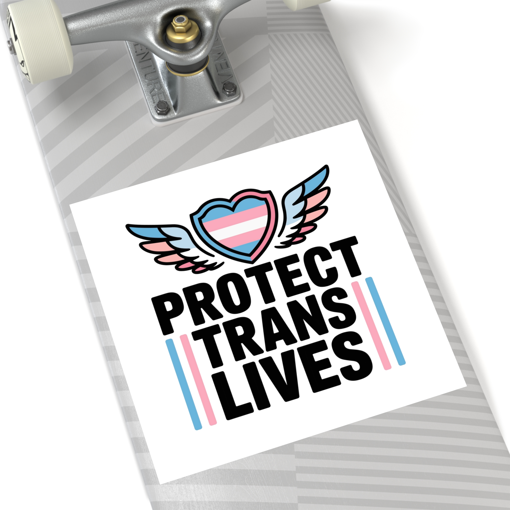 Protect Trans Lives T Shirt Design Isolated White Background 2 Laminate Stickers Square - Image 52