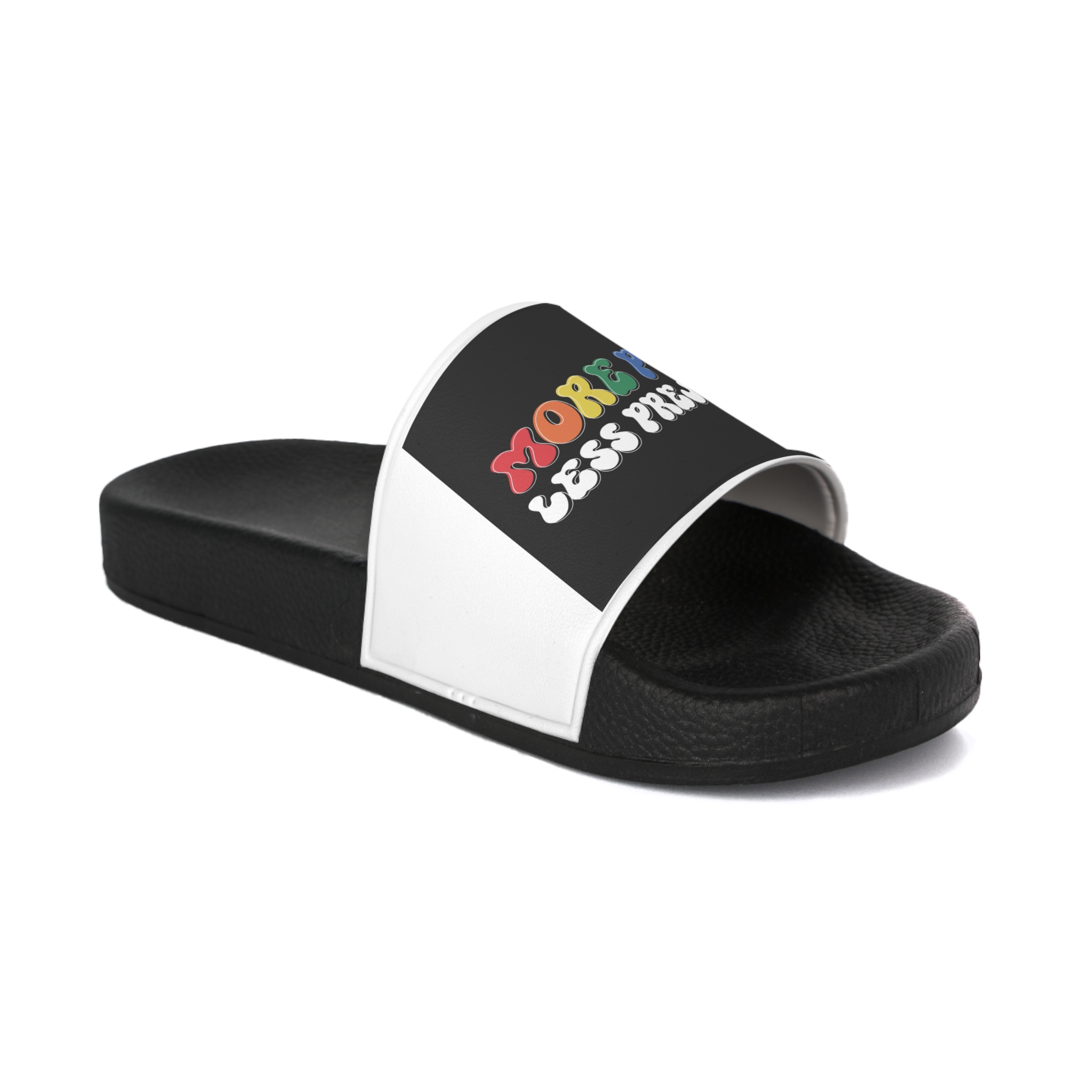 Pride Lgbtq Gay Typography Vector Tshirt Design(11) Mens Slide Sandals - Image 2