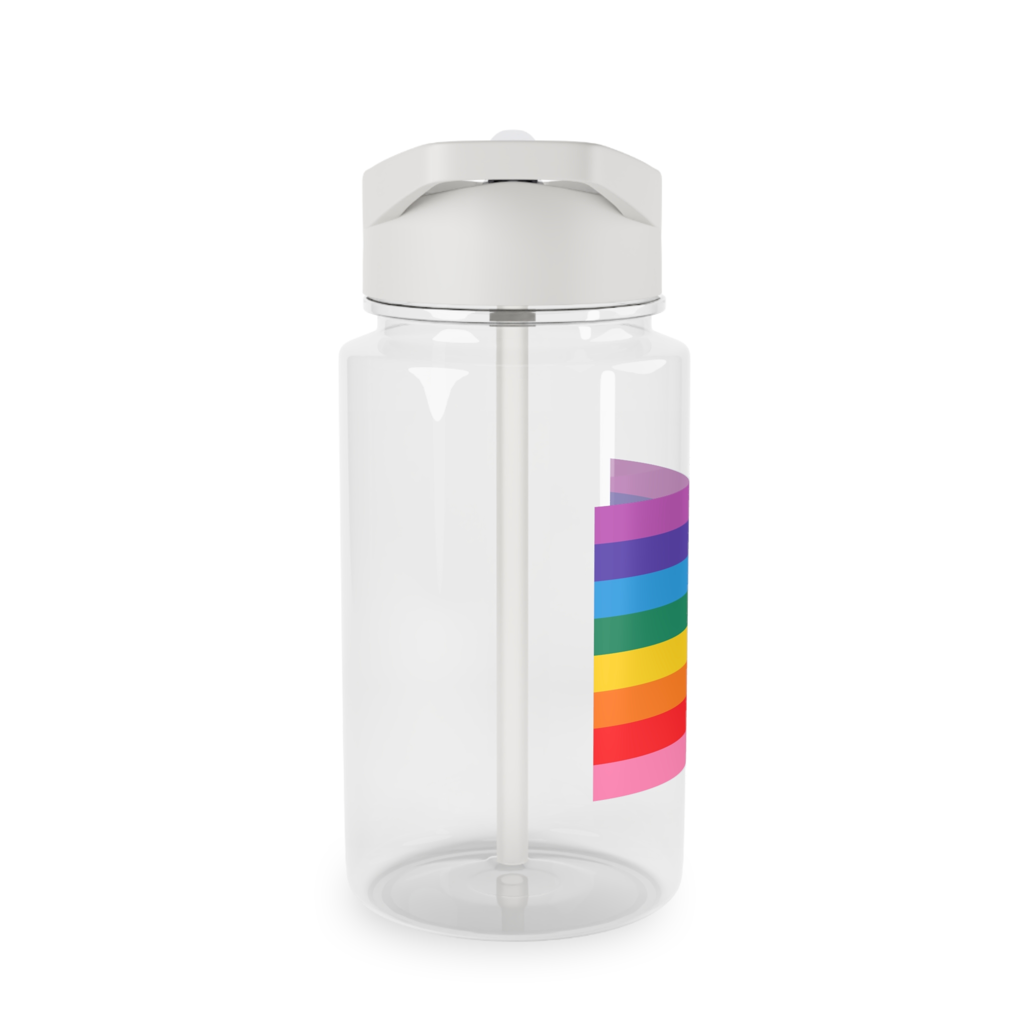Pride Love Freedom Lgbtq Lgbt Heart Rainbow Love Wins Gay Lesbian Trans Homo Homosexual Colors Flag Diversity Parade Tritan Water Bottle - Image 4