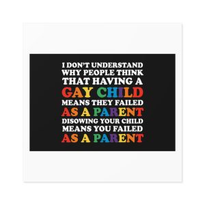 Pride Gay Lgbt Rainbow Tshirt Design(1) Laminate Stickers Square