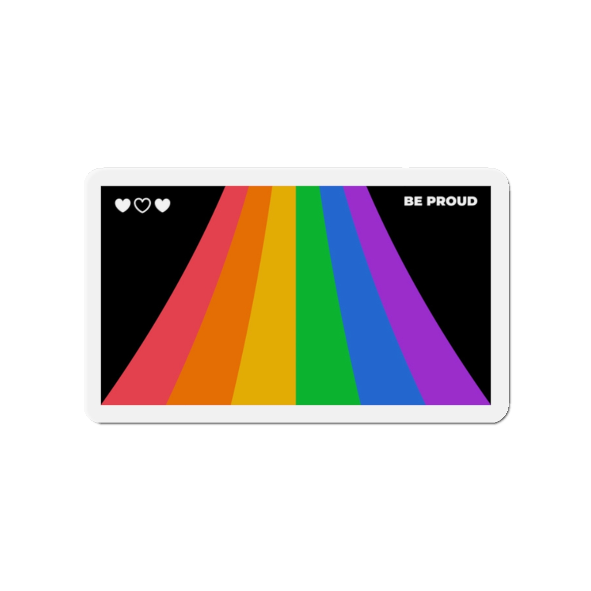 Modern Colorful Pride Zoom Background Die Cut Magnets