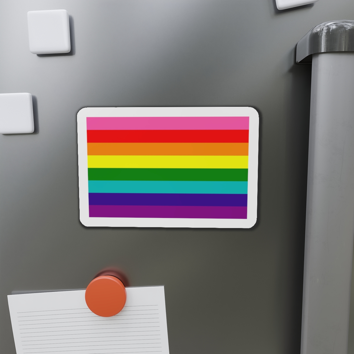 Gay Flag Rainbow Lgbt Pride Flag Global Symbol Equality Diversity Lgbtq Rights Love Acceptance Publi Die Cut Magnets - Image 14