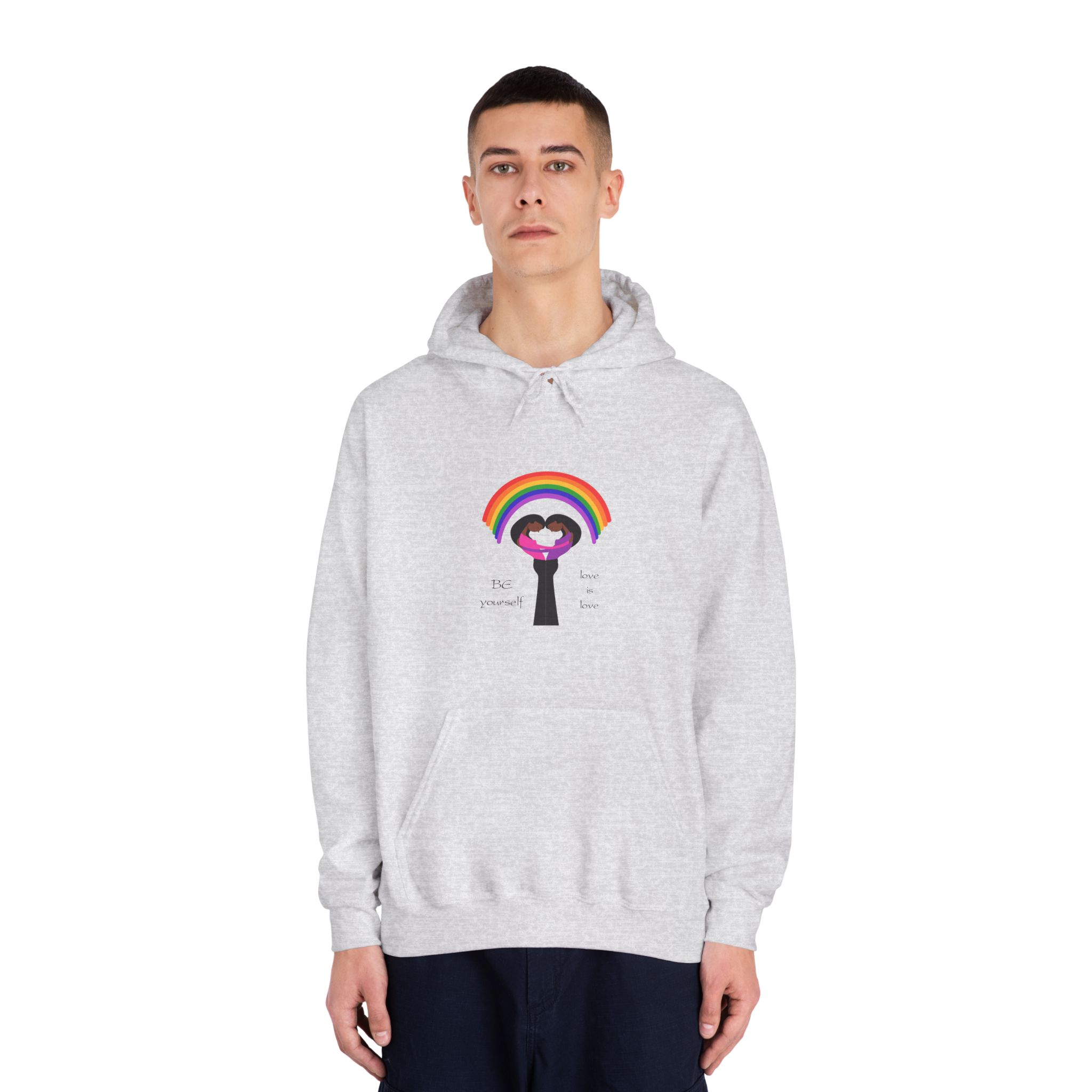 Poster Two Girls Hugging With Rainbow Unisex Dryblend Hooded Sweatshirt - Image 7