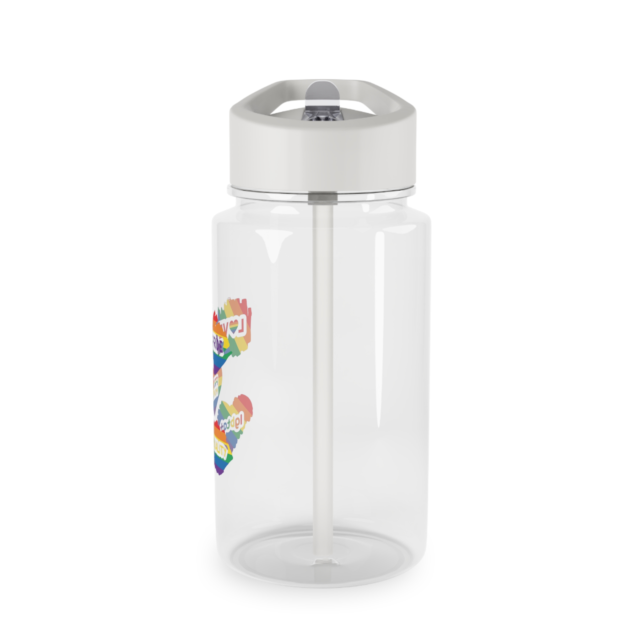 Pride Month Stickers Rainbow Lgbtq Flag Love Equality Tritan Water Bottle - Image 3