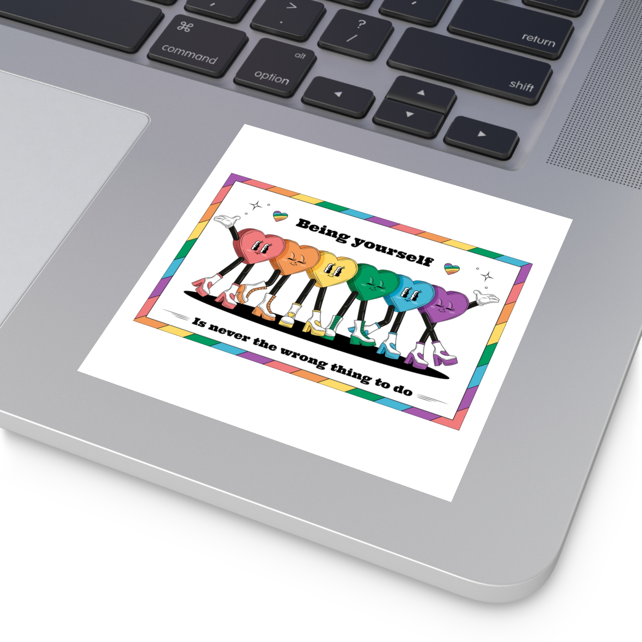 Illustration Pride Month Celebration Laminate Stickers Square - Image 19
