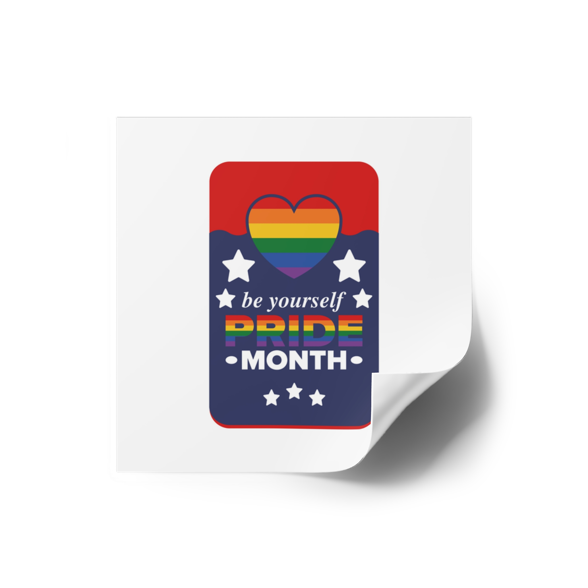 Lgbt Pride Month June Lesbian Gay Bisexual Transgender Love Lgbtq Flag Rainbow Vector Laminate Stickers Square - Image 6