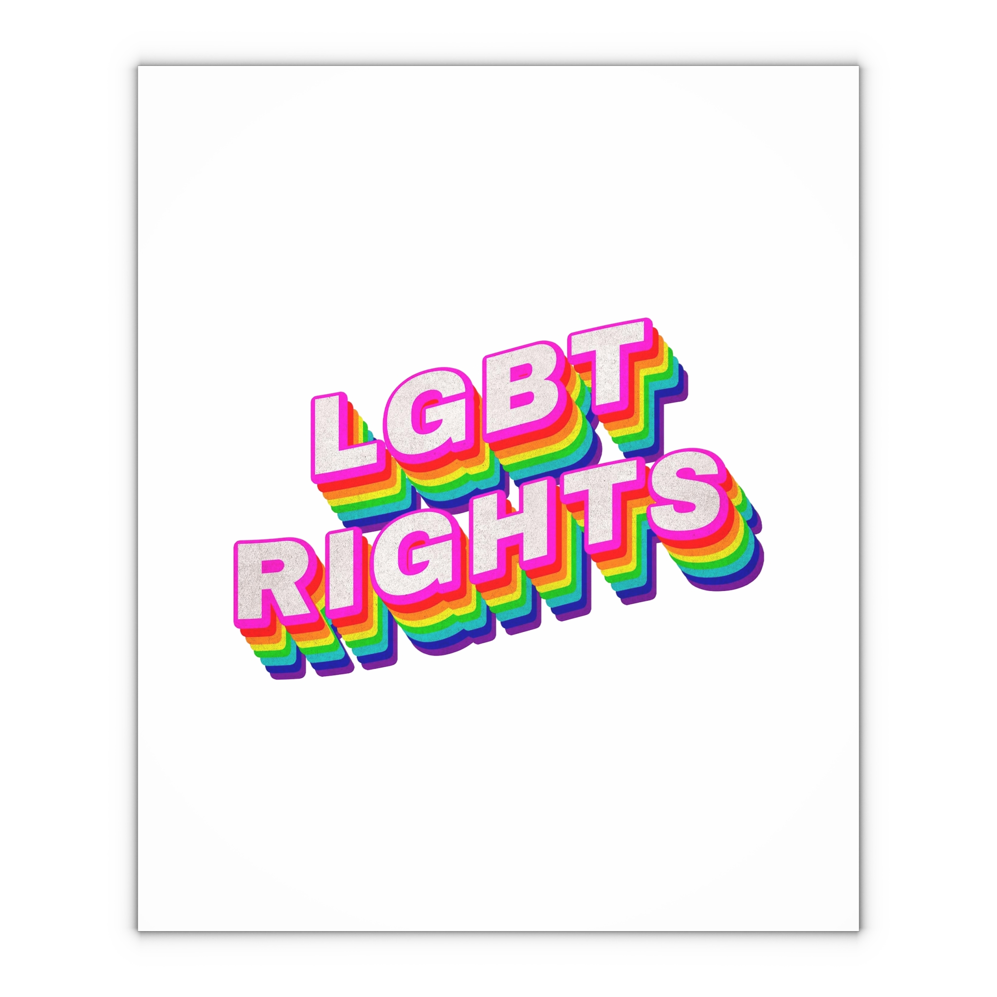Rainbow Word Lgbt Rights Typography Design Element Gift Wrapping Paper Sheets 1pc - Image 4