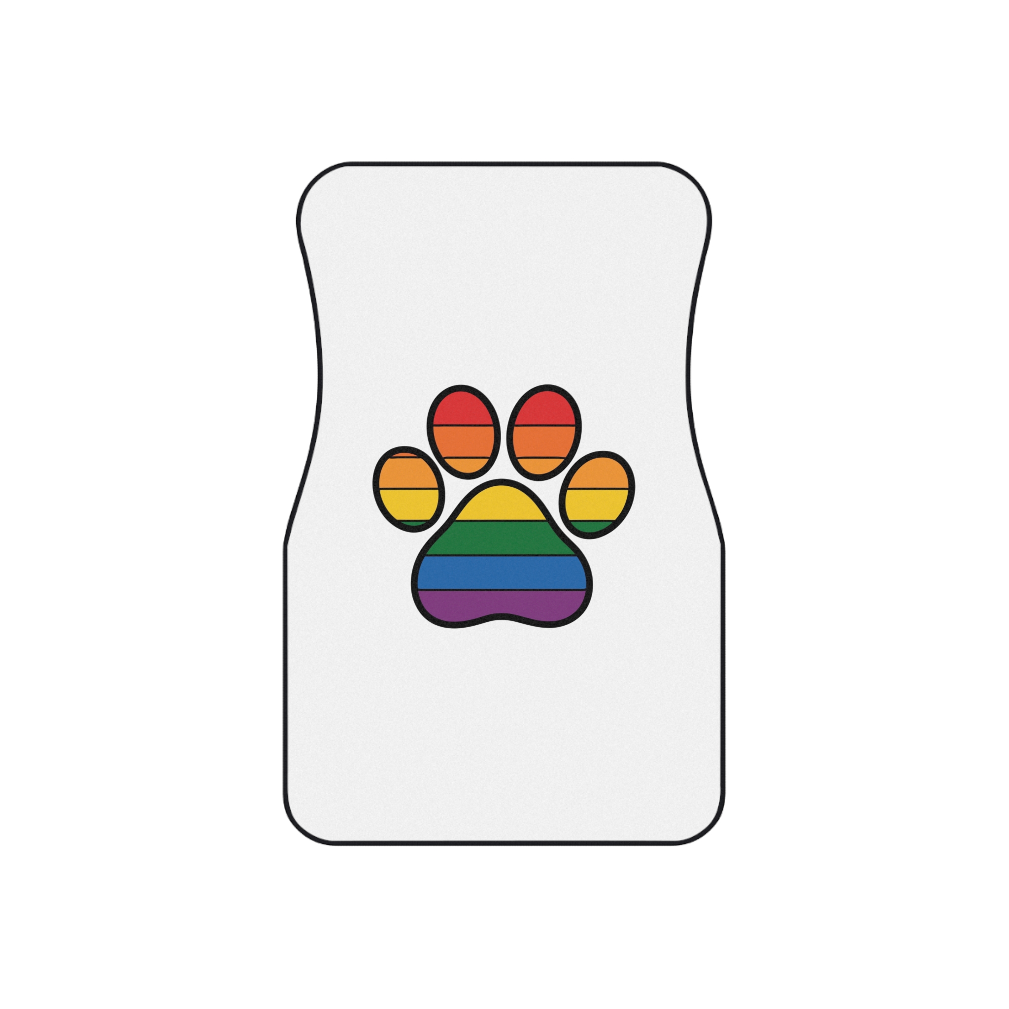 Rainbow Paw Print Symbol Pride Diversity Car Mats Set Of 4 - Image 2