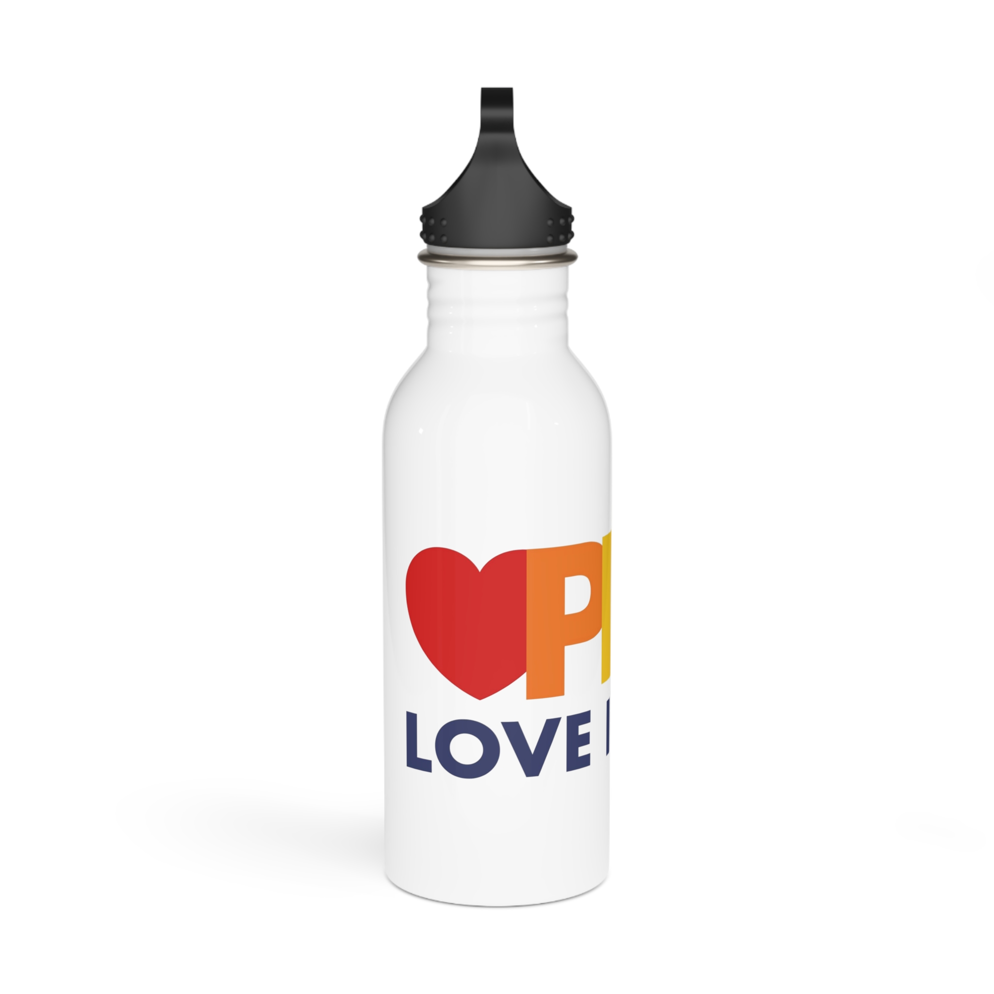 Lgbt Pride Month June 2026 Lesbian Gay Bisexual Transgender Lgbtq Flag Rainbow Love Vector (3) Stainless Steel Water Bottle - Image 2
