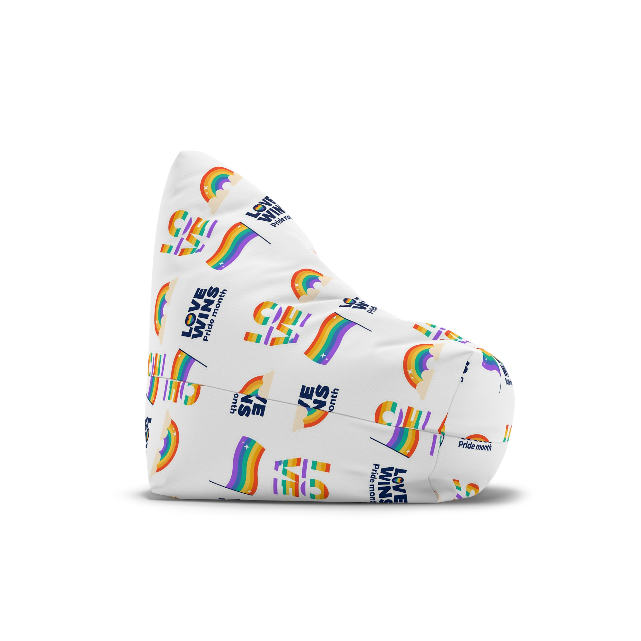 Flat Pride Month Labels Collection Bean Bag Chair Cover - Image 3