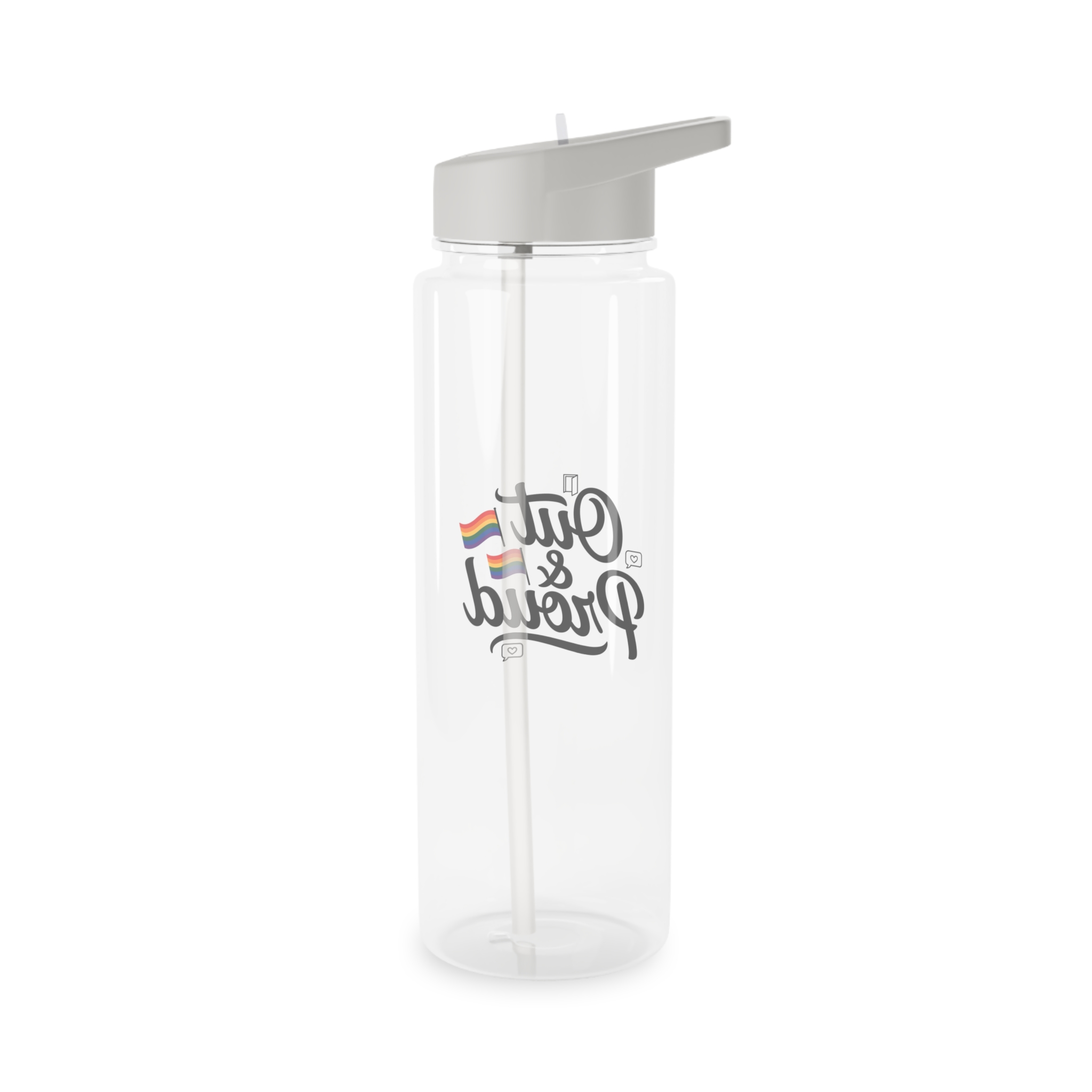 Out Proud T Shirt Design Isolated White Background1 Tritan Water Bottle - Image 6