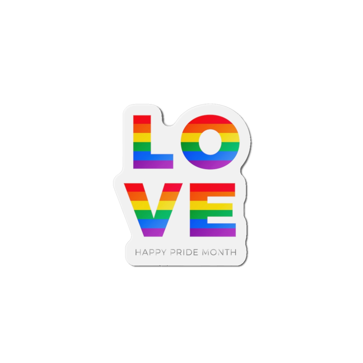 Love Word With Gay Pride Flag Die Cut Magnets - Image 4