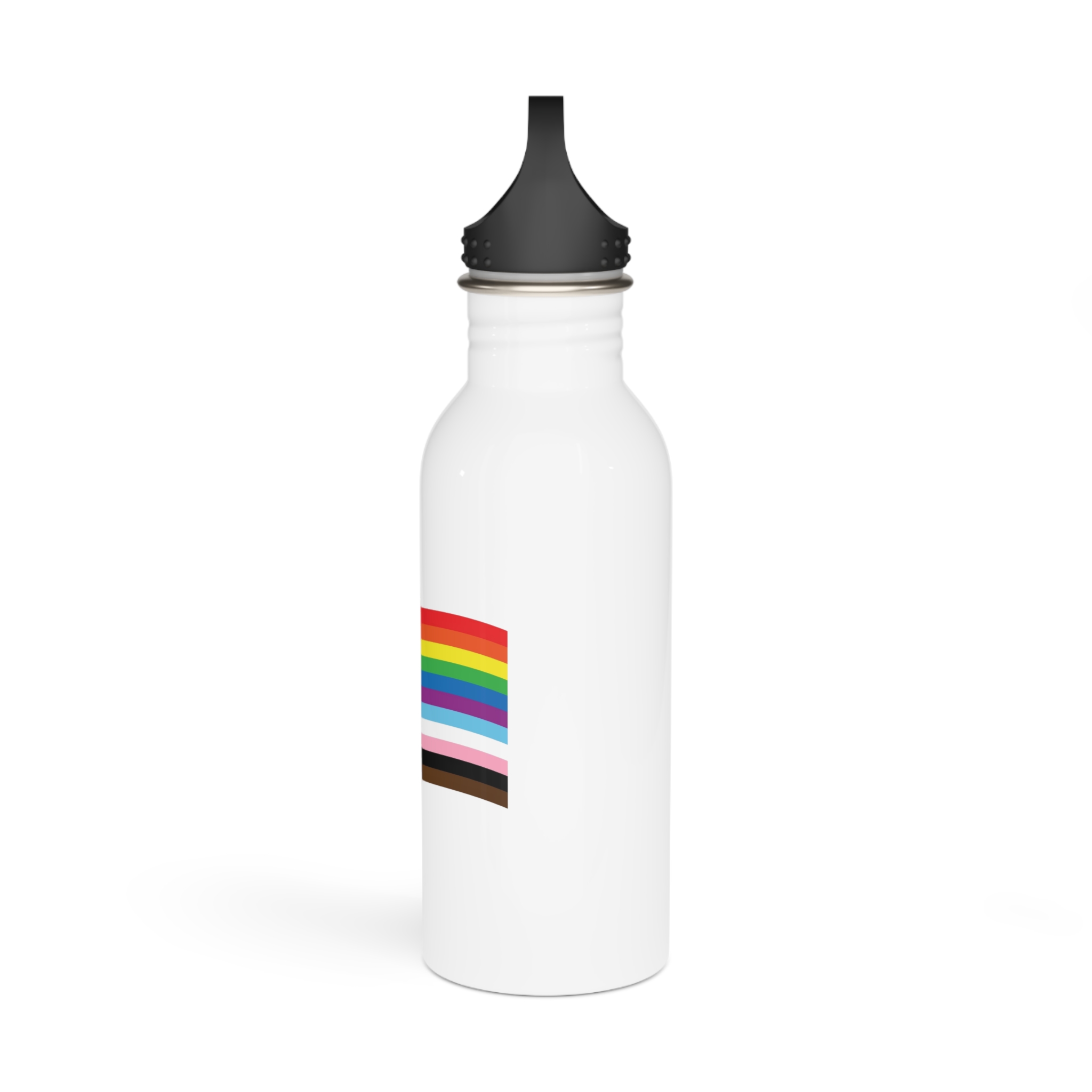 Vector Flat New Lgbtq Flag Stainless Steel Water Bottle - Image 4