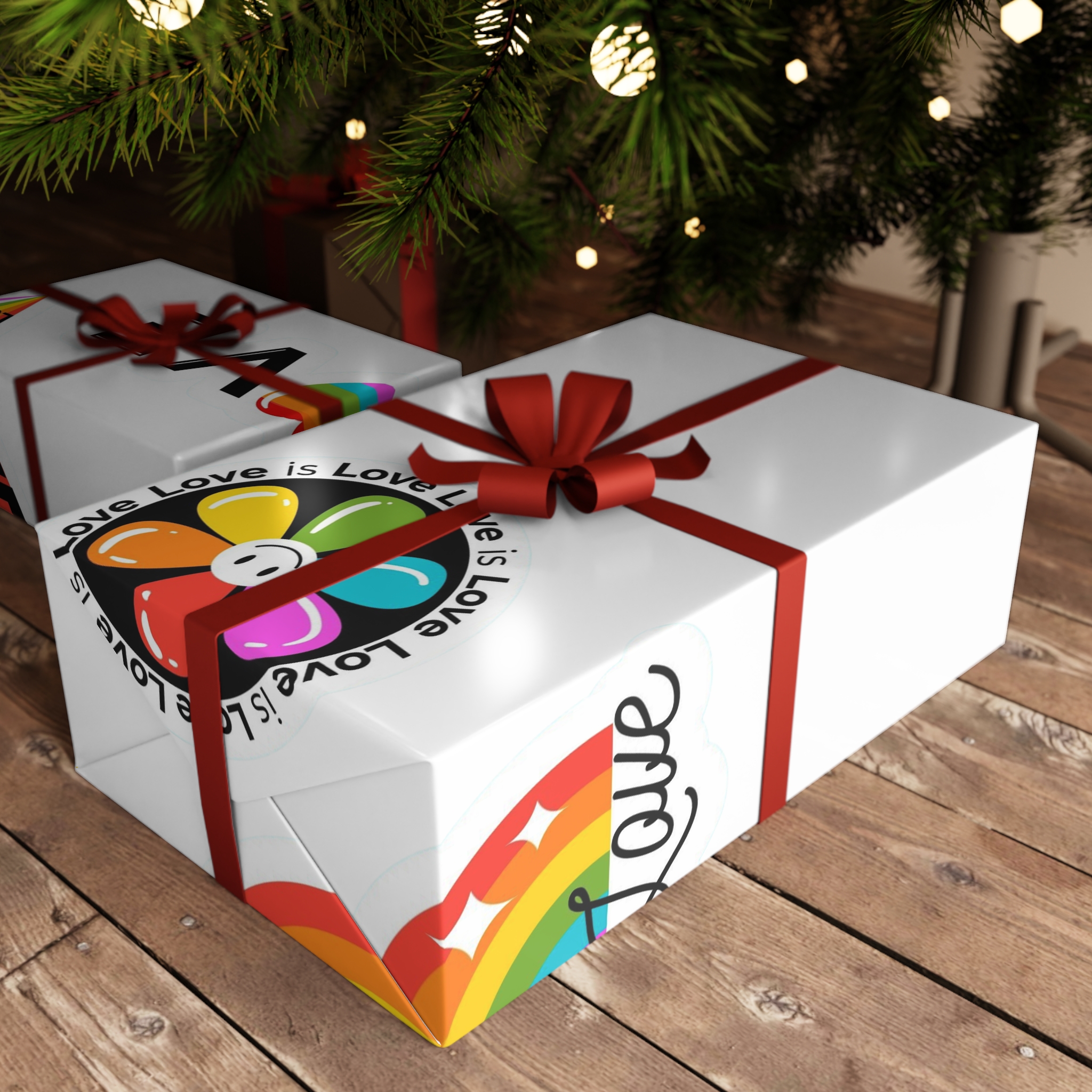 Pride Day Badges With Flag Gift Wrapping Paper Sheets 1pc - Image 3