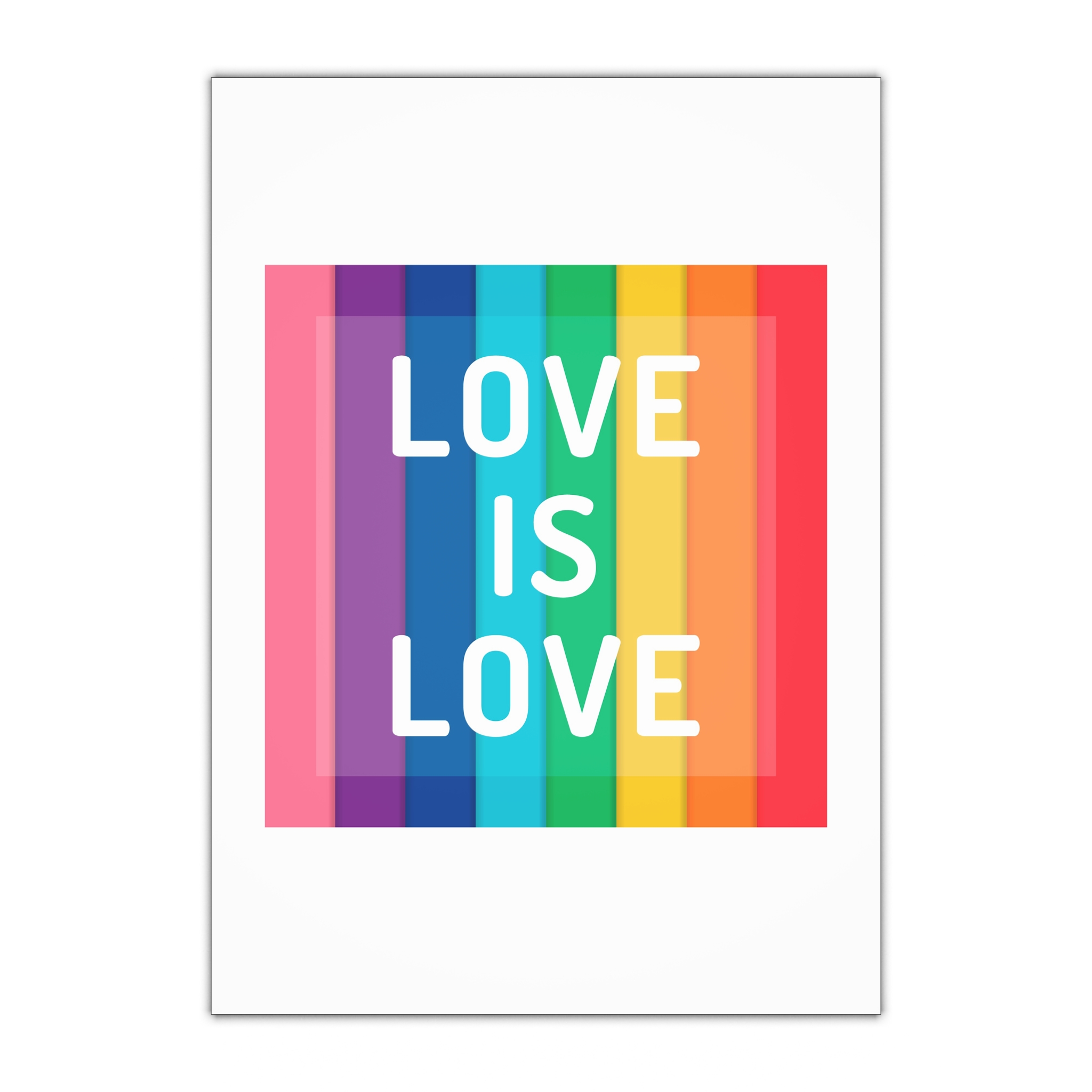Rainbow Colored Background With Love Is Love Concept Pride Month Gift Wrapping Paper Sheets 1pc