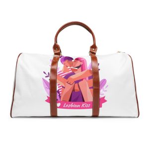 Flat Lesbian Kiss Illustrated Waterproof Travel Bag