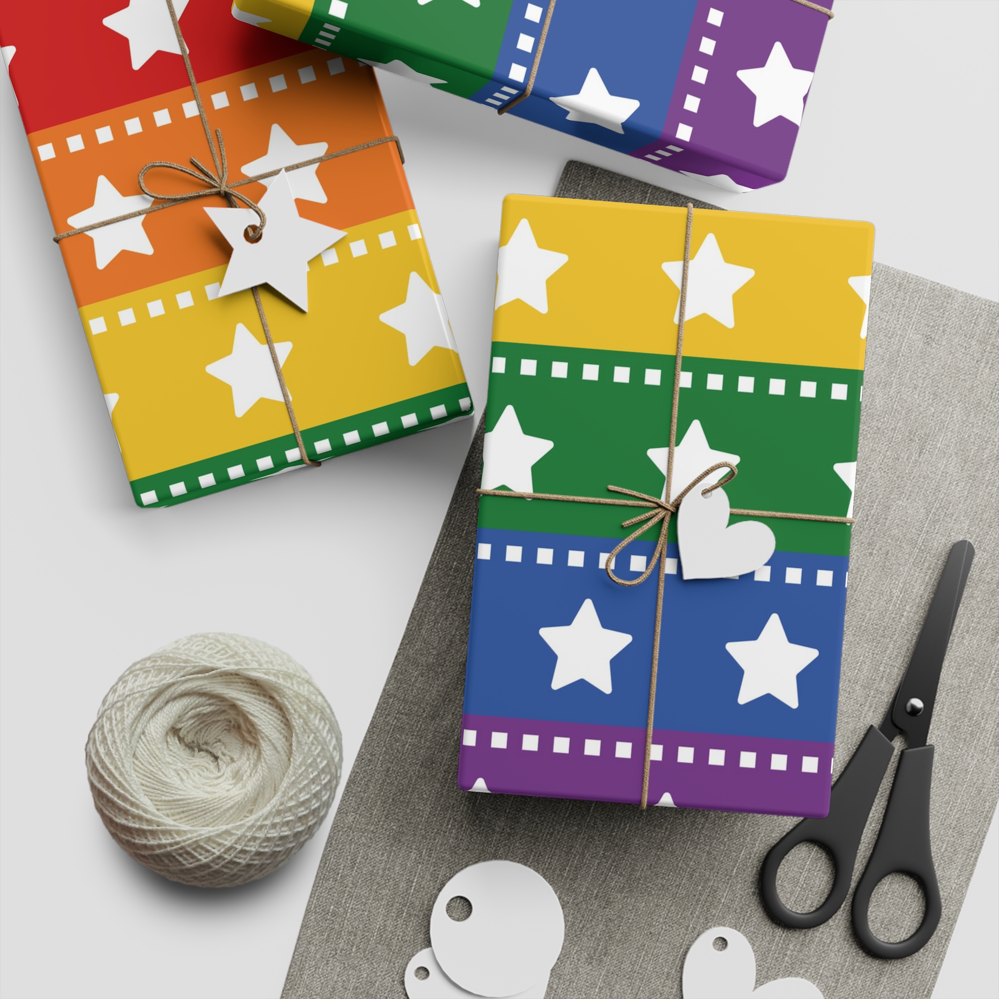 Lgbt Pride Month June Lesbian Gay Bisexual Transgender Lgbtq Flag Rainbow Vector(4) Gift Wrapping Paper Sheets 1pc - Image 2