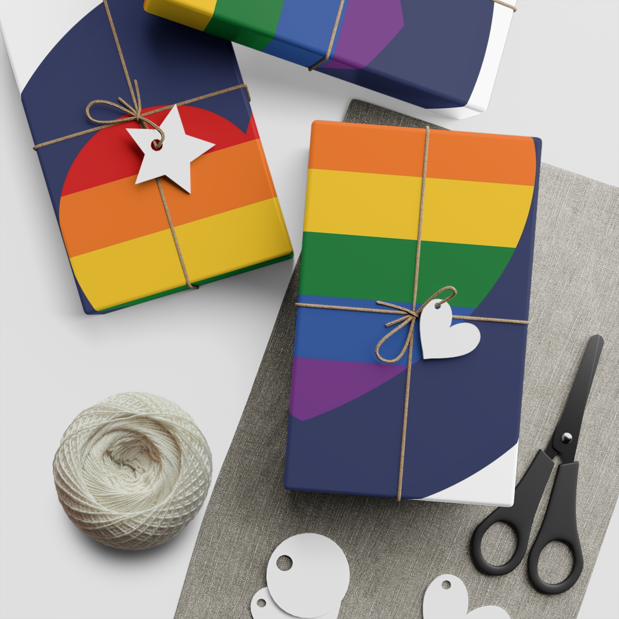 Lgbt Pride Month June Lesbian Gay Bisexual Transgender Lgbtq Flag Rainbow Vector(5) Gift Wrapping Paper Sheets 1pc - Image 2