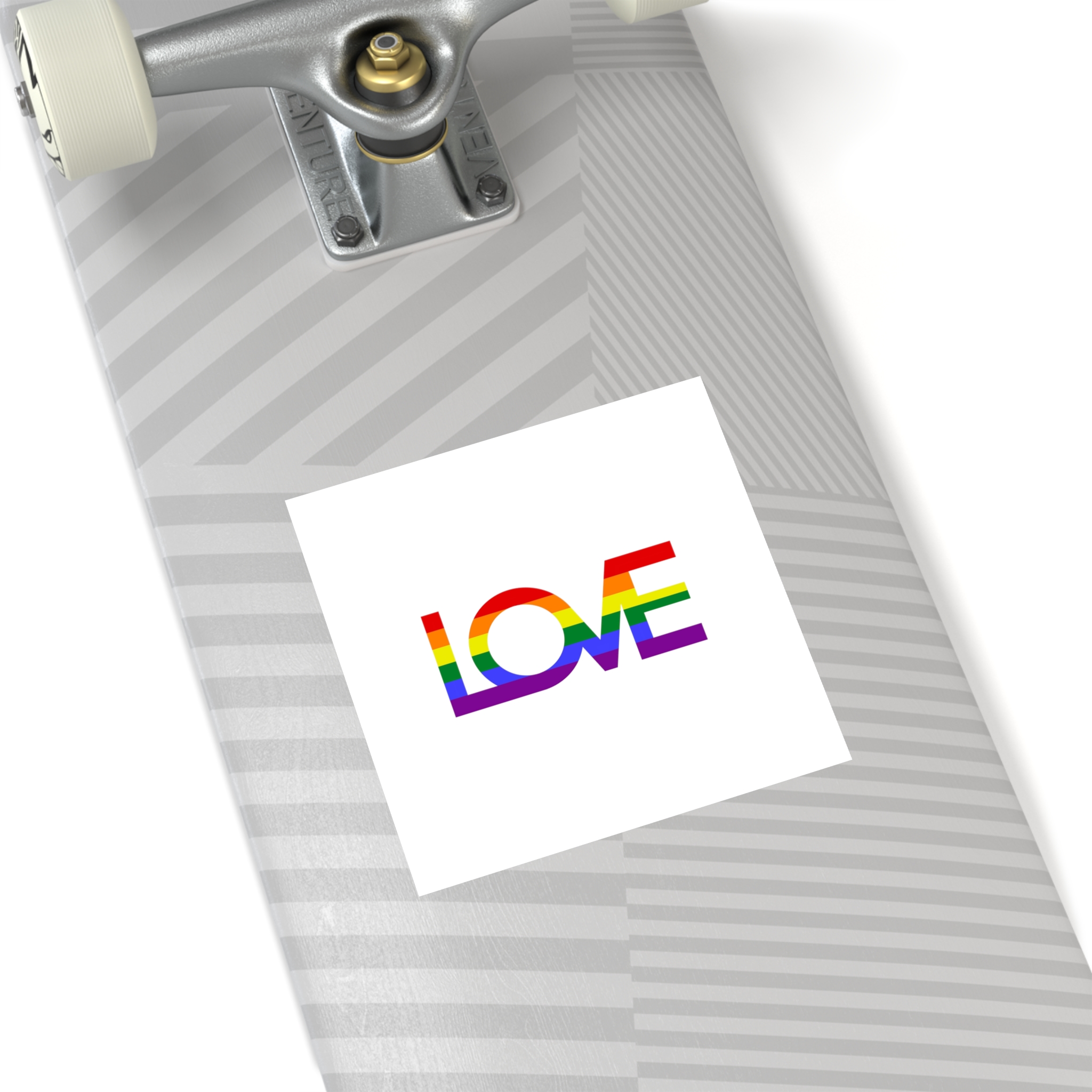 Inscription Love With Colors Lgbt Flag Vector Illustration Laminate Stickers Square - Image 48