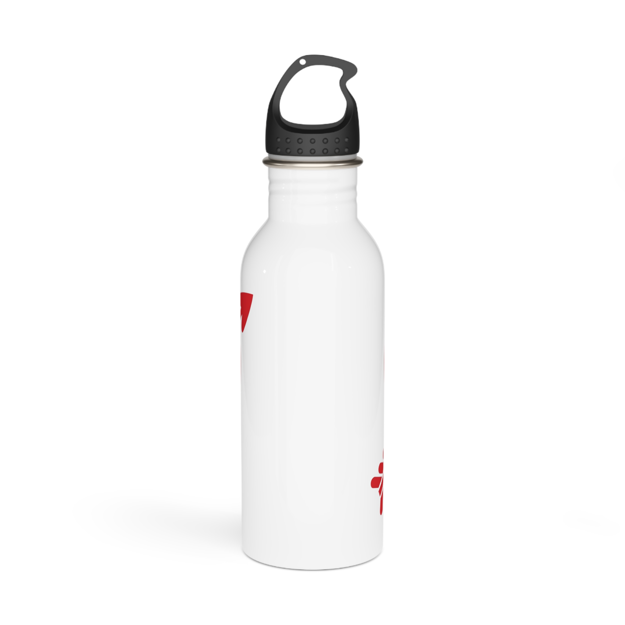 Love Wins Inscription Red Heart Pierced With Cupid39s Arrow Transparent Background Stainless Steel Water Bottle - Image 3
