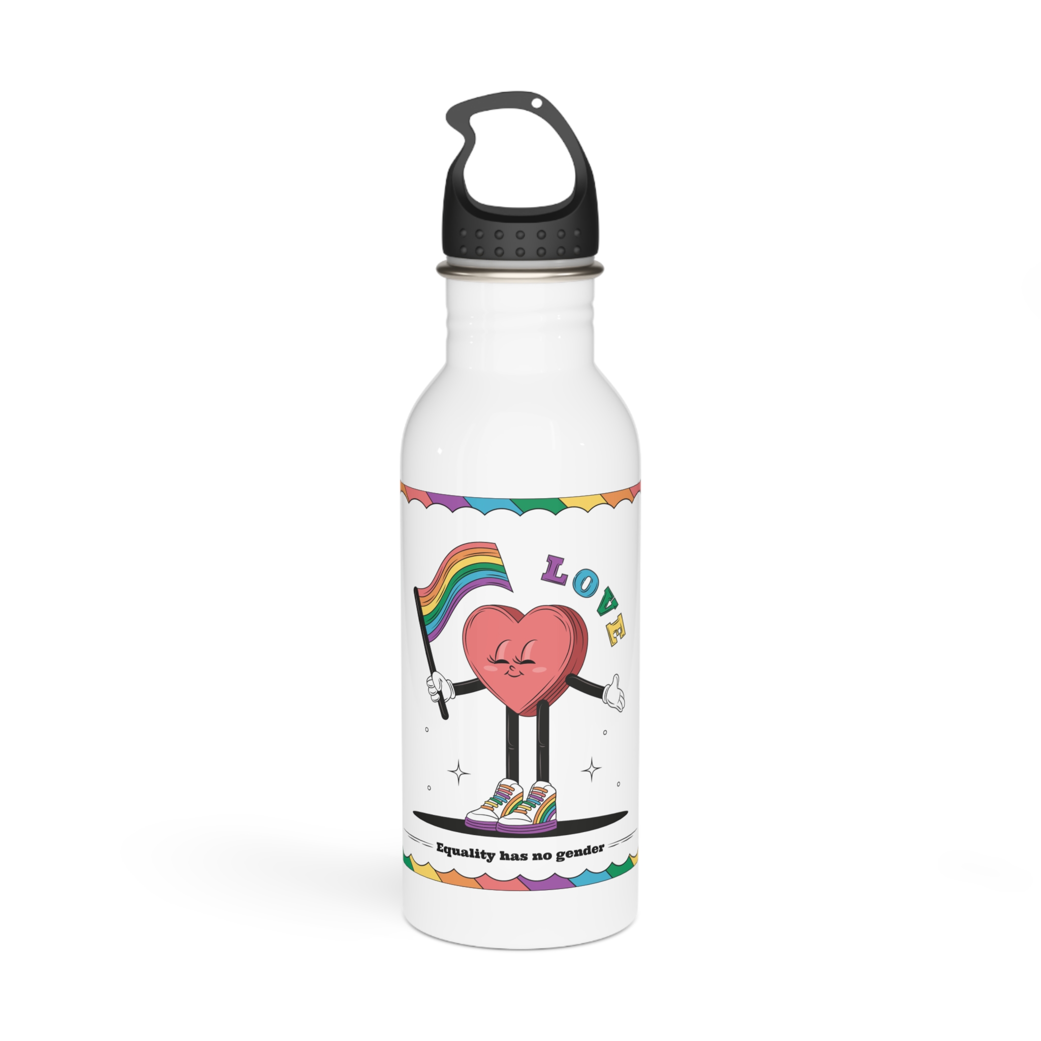 Hand Drawn Illustration Pride Month Celebration Stainless Steel Water Bottle