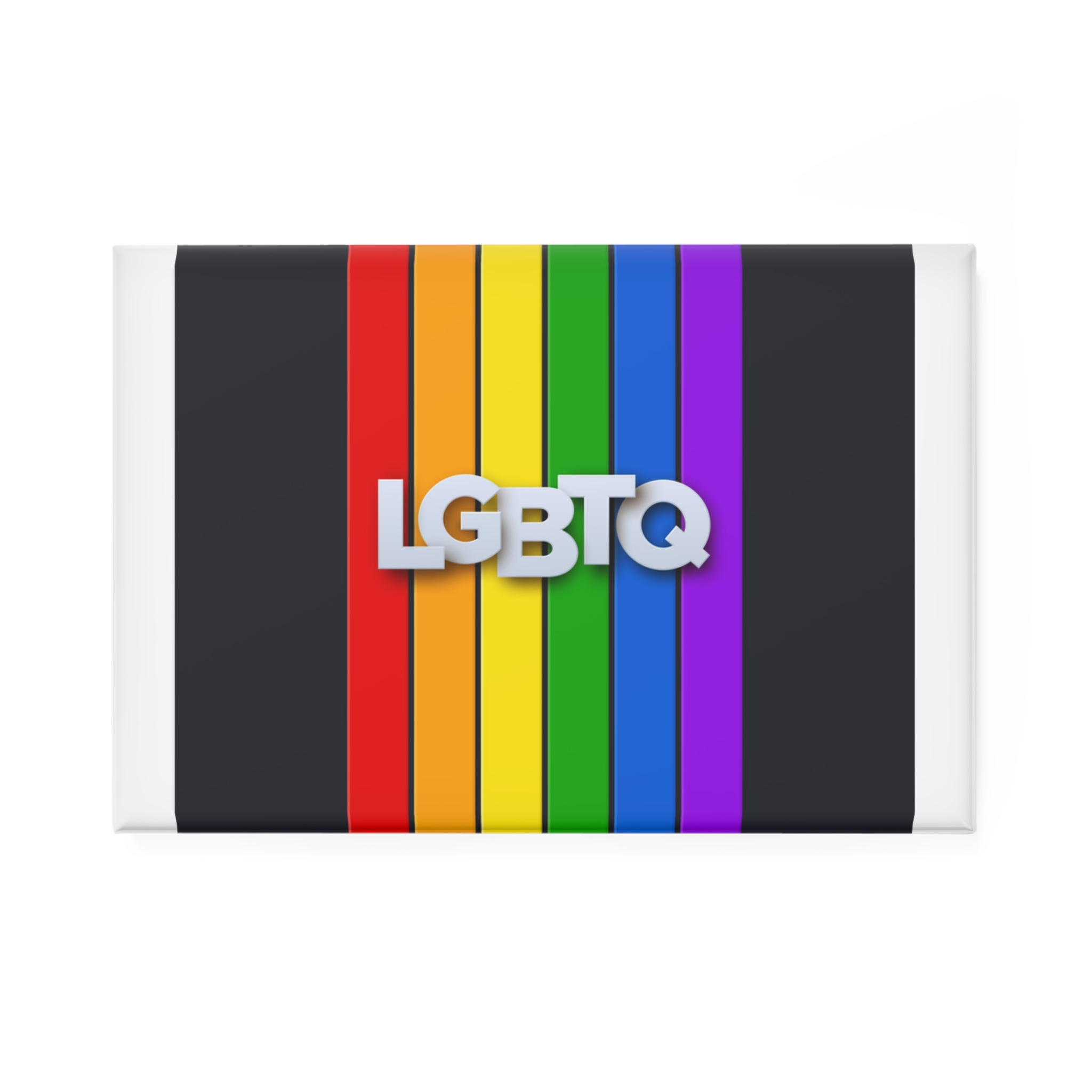 Lgbtq Paper Sign Rainbow Flag Button Magnet Rectangle 1 And 10 Pcs