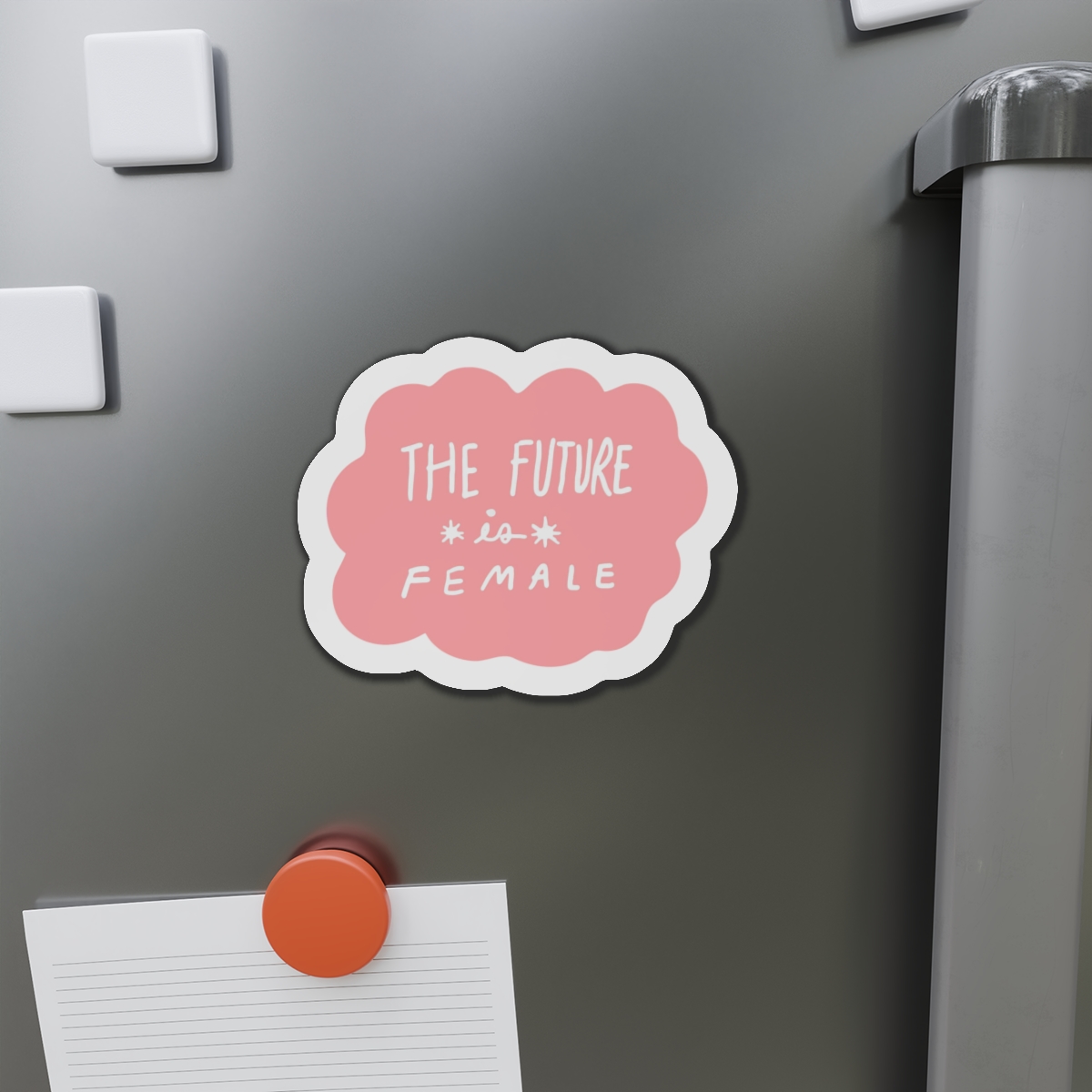 Future Is Female Sticker Collage Pink Speech Bubble Vector Die Cut Magnets - Image 14